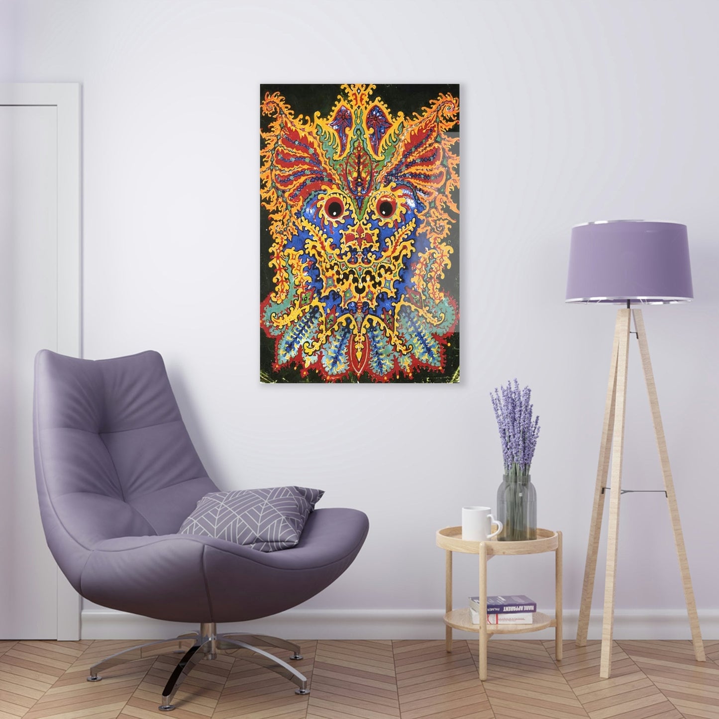 Louis Wain Psychedelic Cat Painting Print