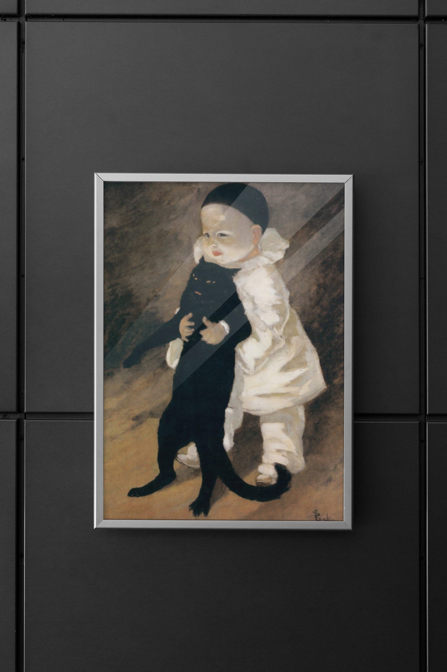 Theophile Steinlen Pierrot and the Cat Painting Print
