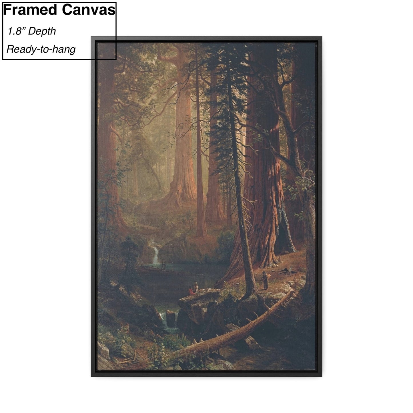 Albert Bierstadt Giant Redwood Trees of California Framed Canvas