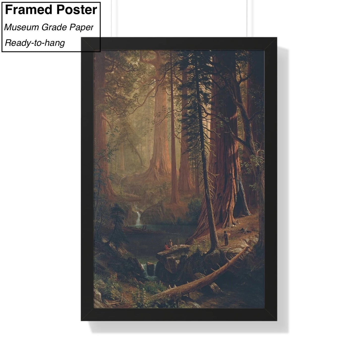 Albert Bierstadt Giant Redwood Trees of California Framed Poster