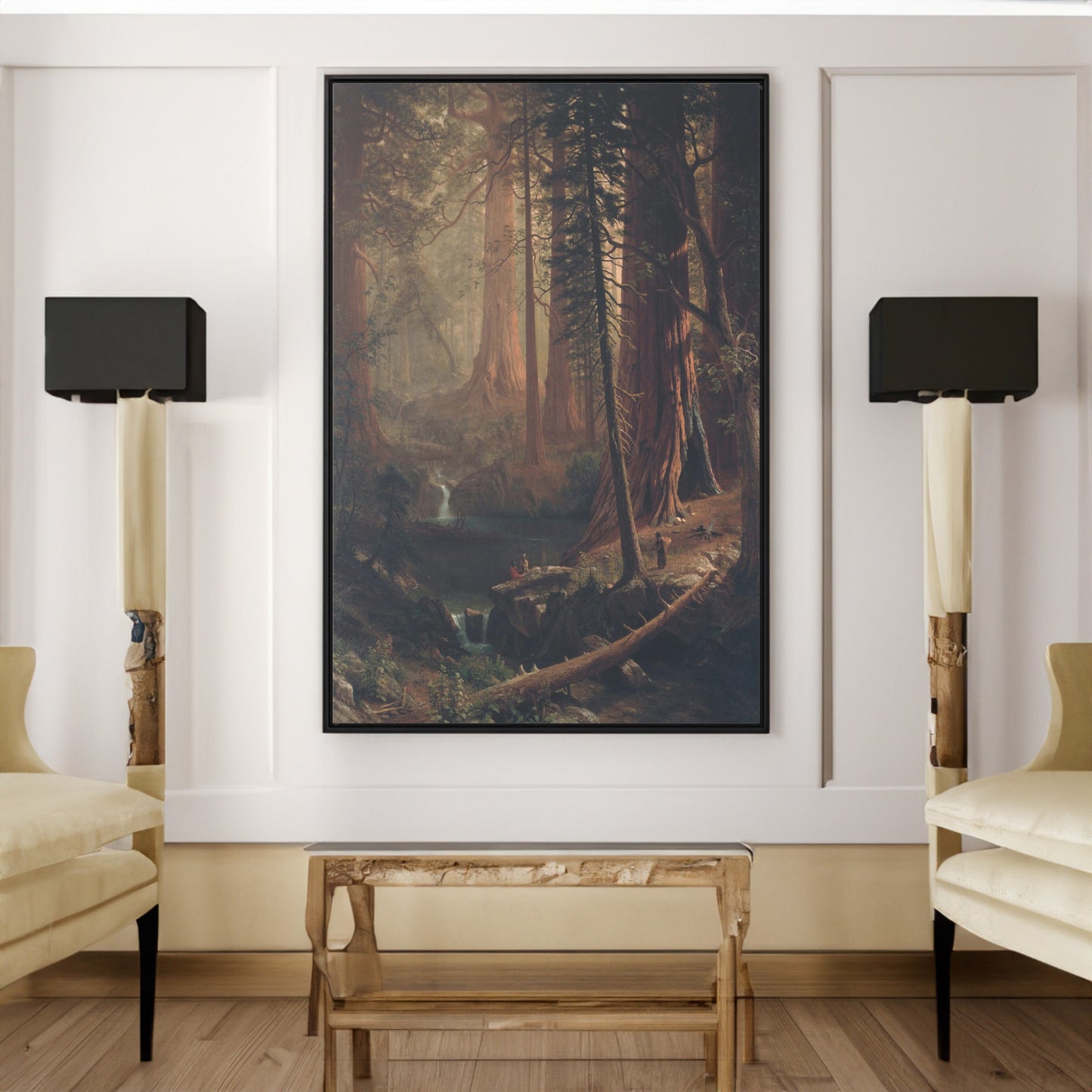 Albert Bierstadt Giant Redwood Trees of California Painting Print