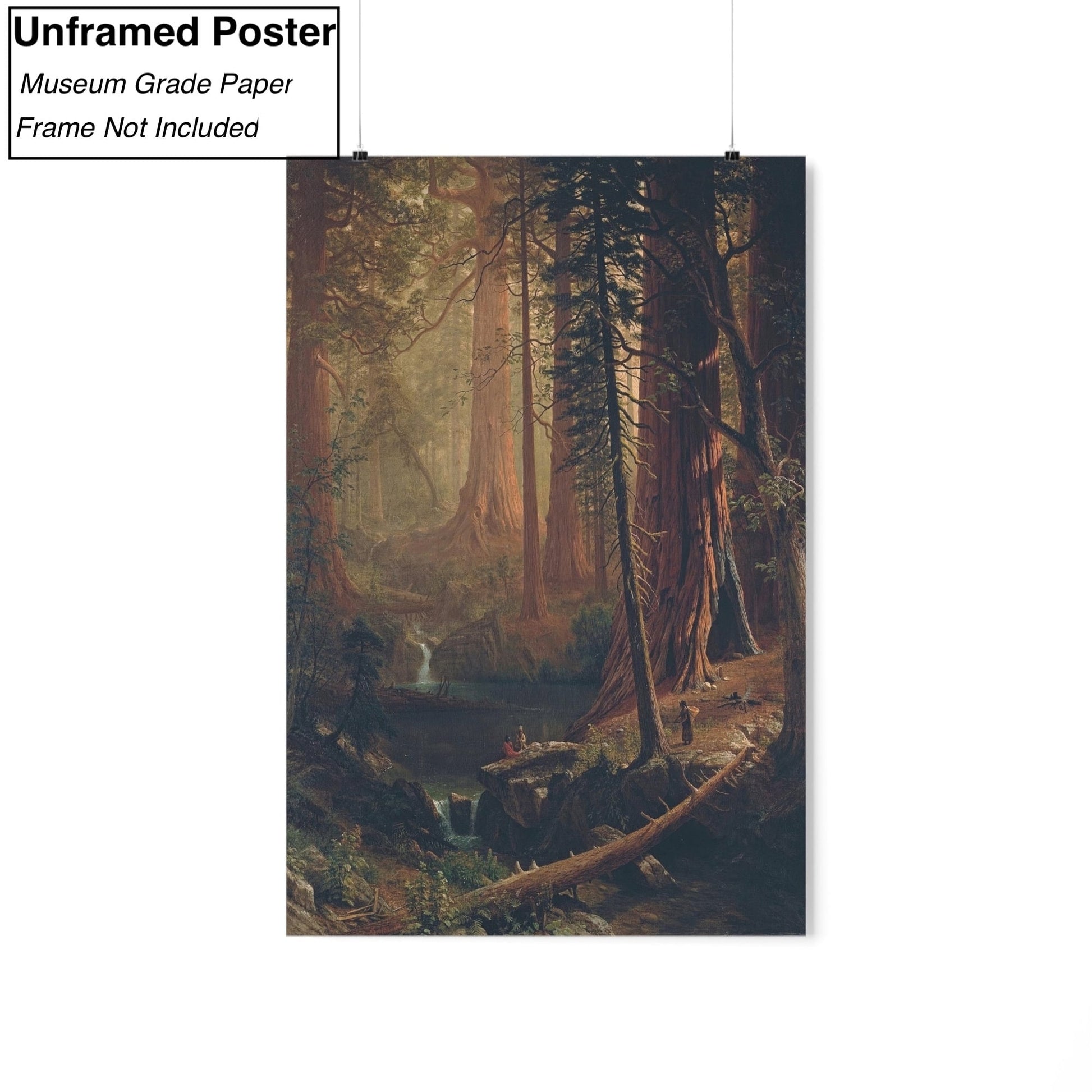 Albert Bierstadt Giant Redwood Trees of California Poster