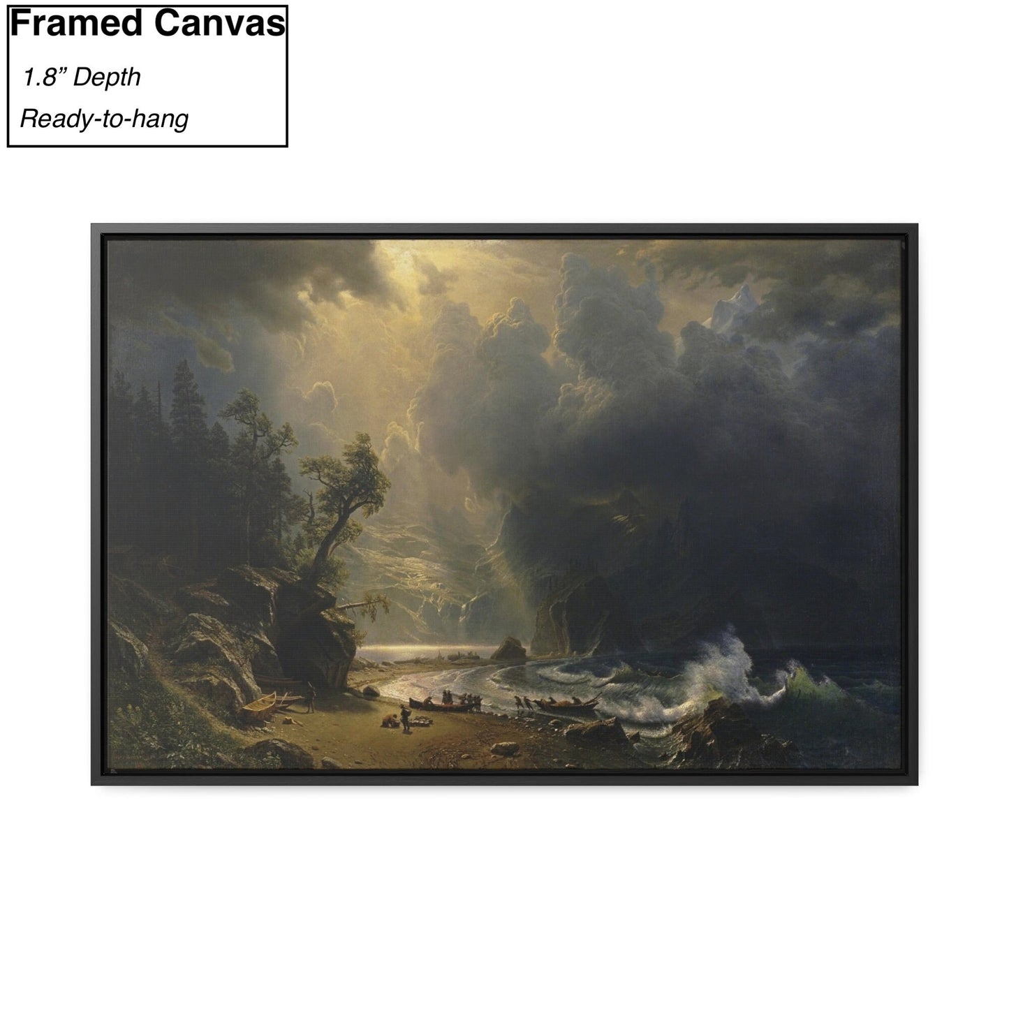 Albert Bierstadt Puget Sound on the Pacific Coast Framed Canvas