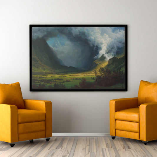 Albert Bierstadt Storm in The Mountains Canvas Wall Art