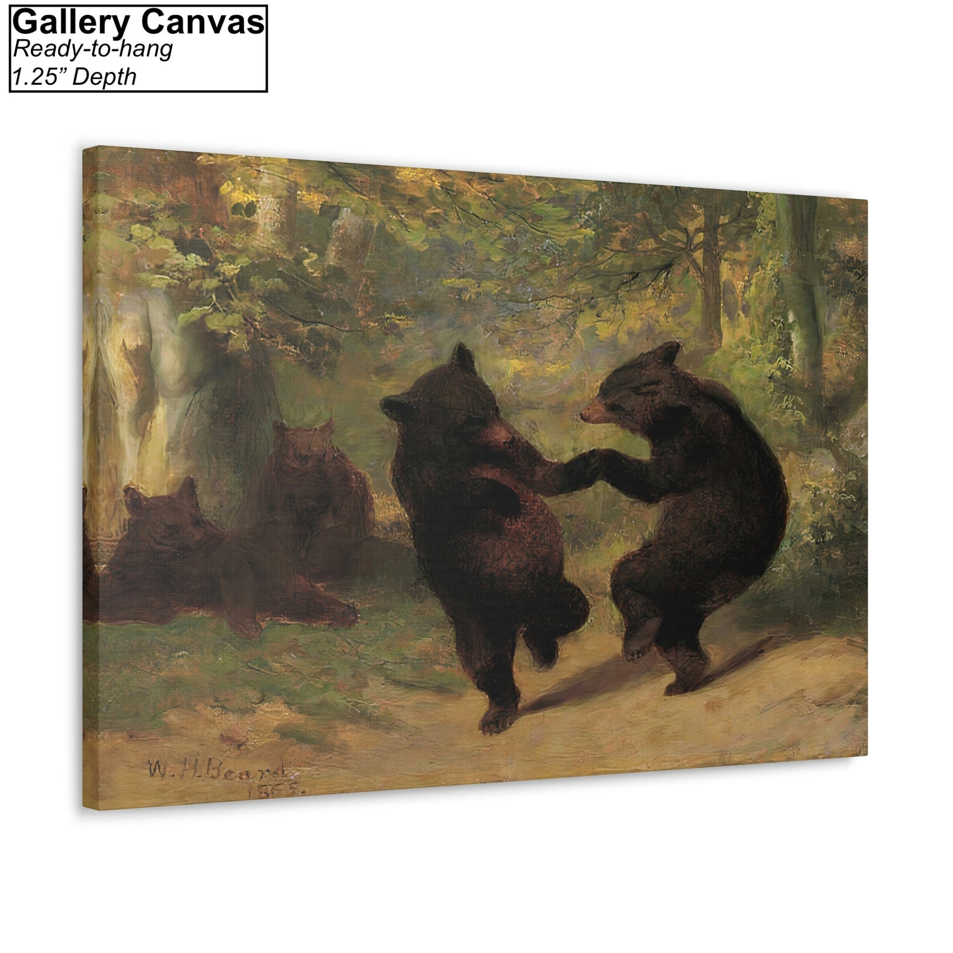 Dancing Bears By William Holbrook Beard Canvas