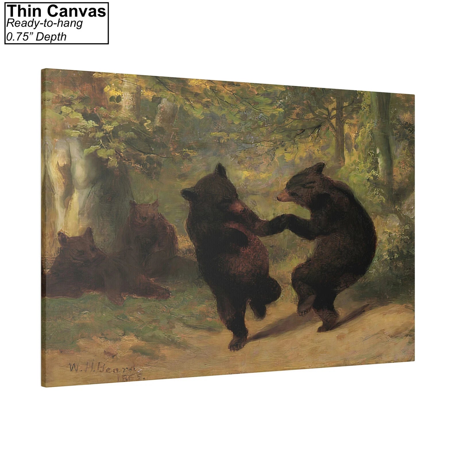 William Holbrook Beard Dancing Bears Canvas Print