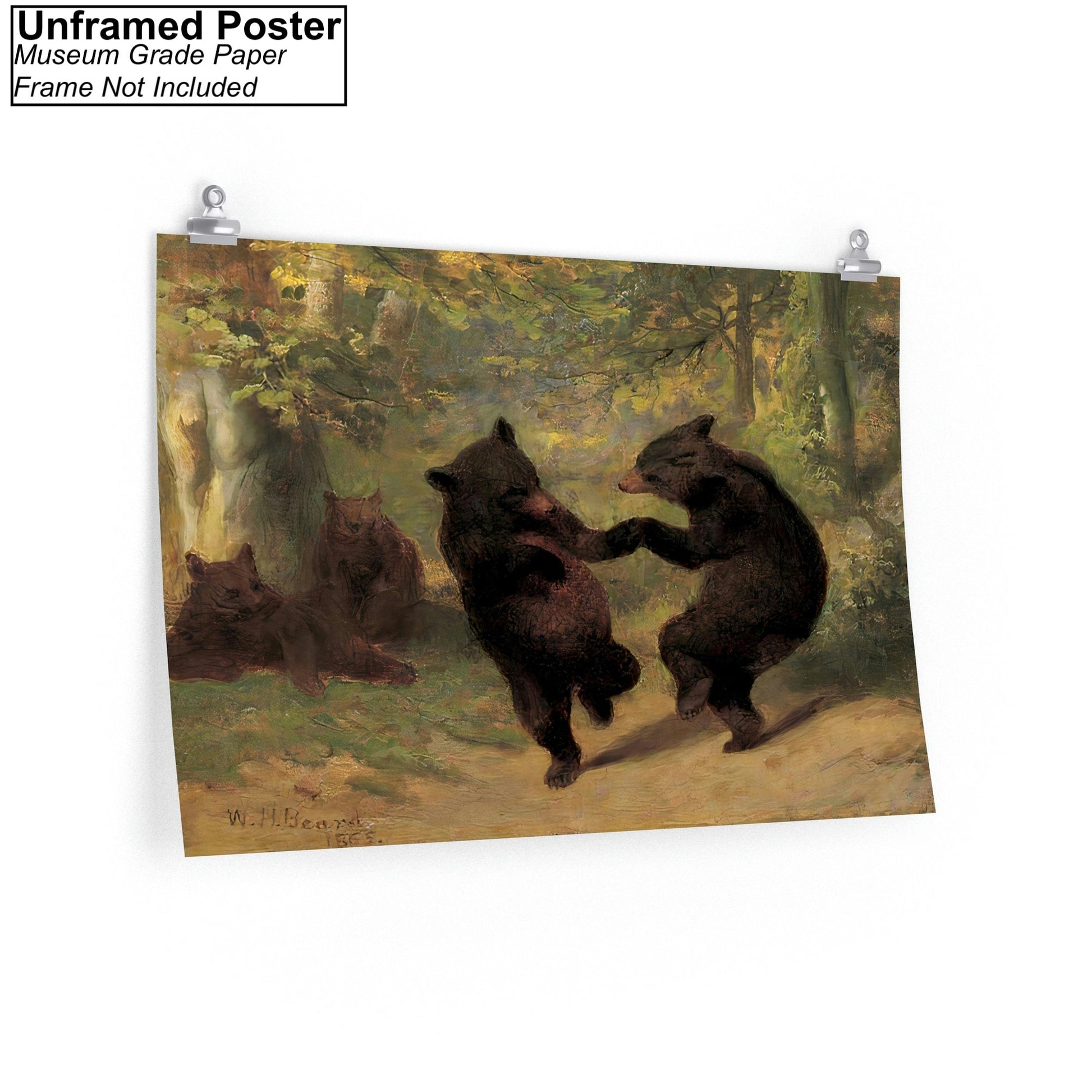 Dancing Bears By William Holbrook Beard Poster