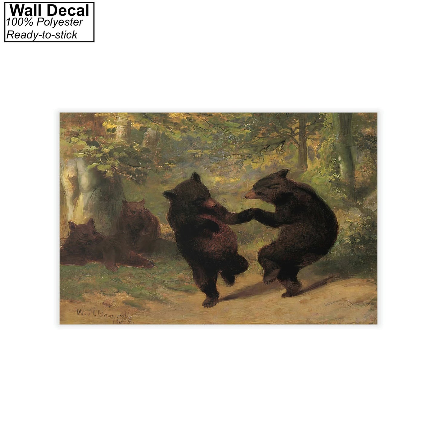 Dancing Bears By William Holbrook Beard Wall Decal