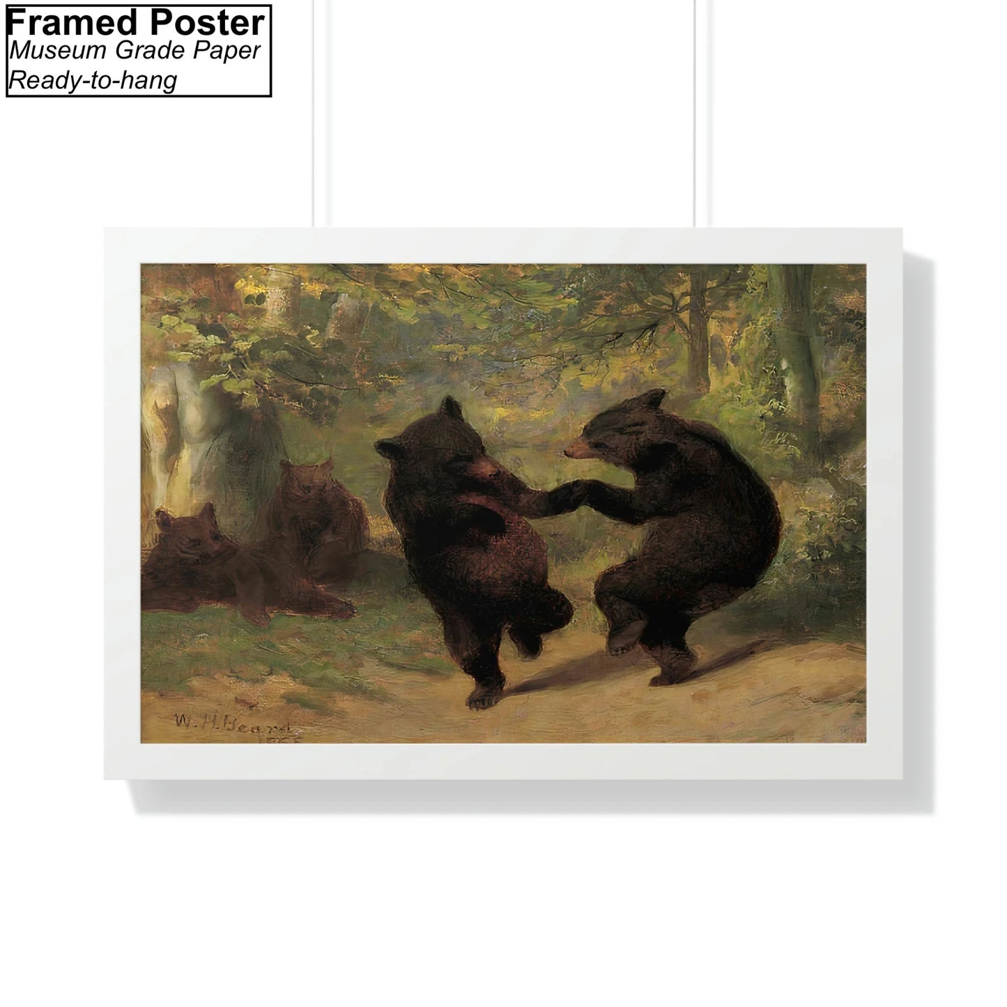 William Holbrook Beard Dancing Bears Framed Poster