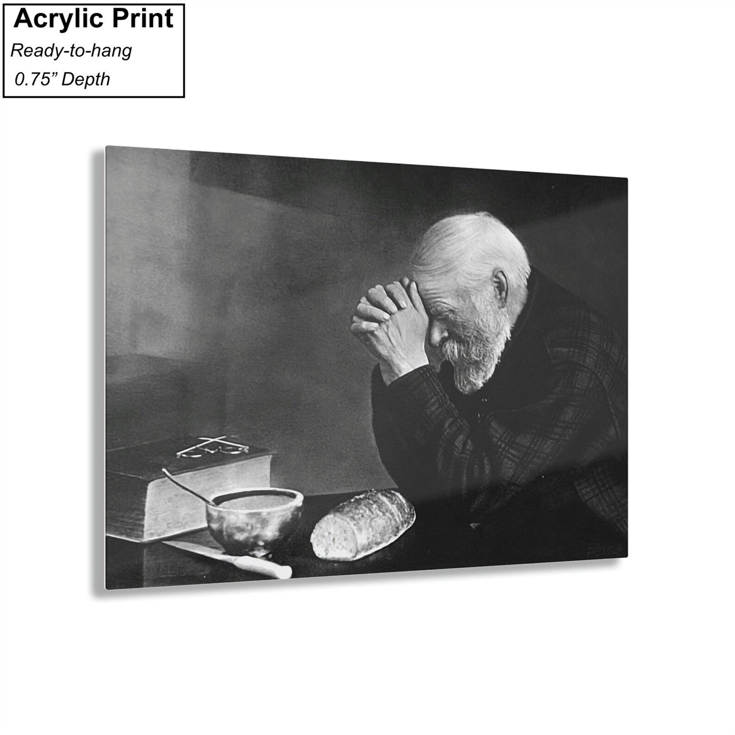 Eric Enstrom Grace Man Praying Over Bread Acrylic Print