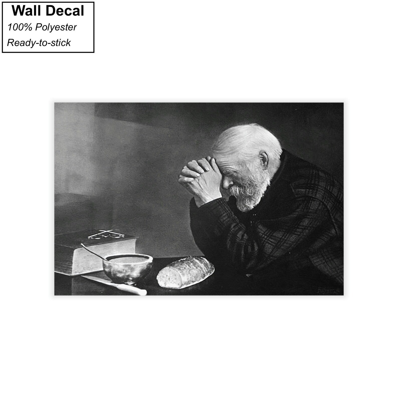 Eric Enstrom Grace Man Praying Over Bread Wall Decal