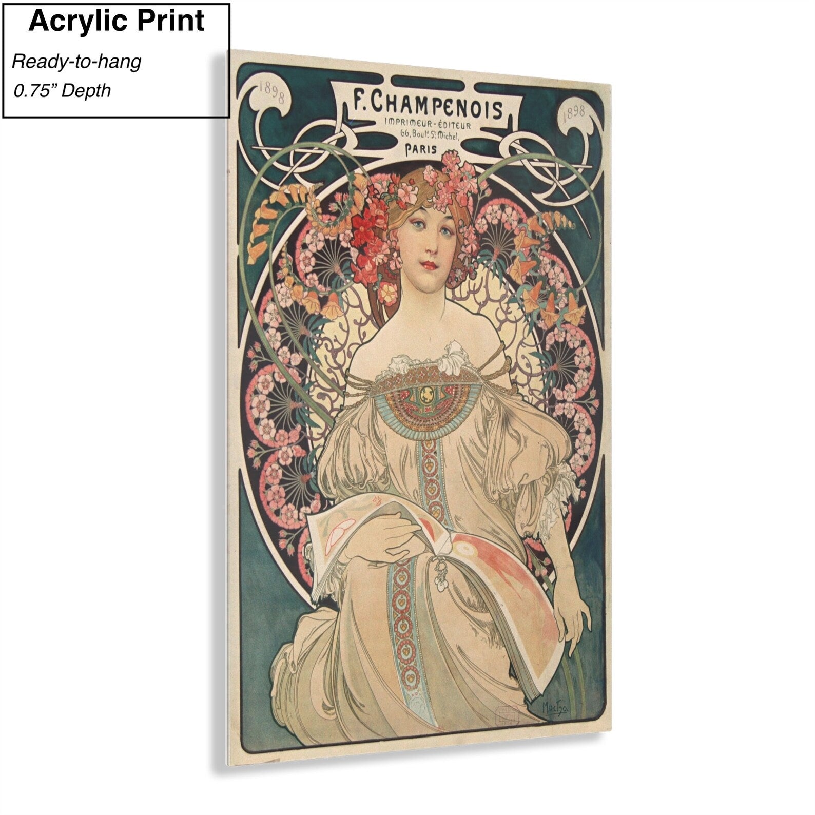 F. Champenois by Alphonse Mucha Acrylic Print