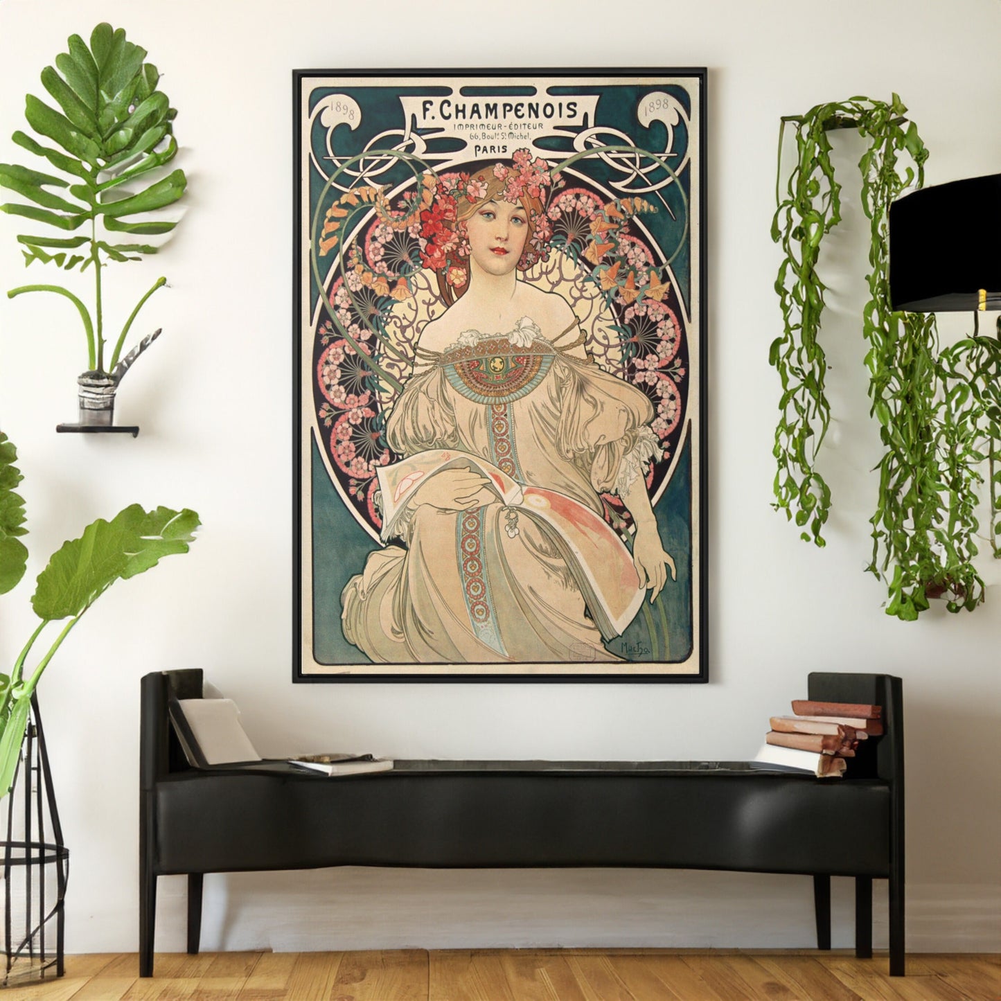 F. Champenois by Alphonse Mucha Canvas Wall Art