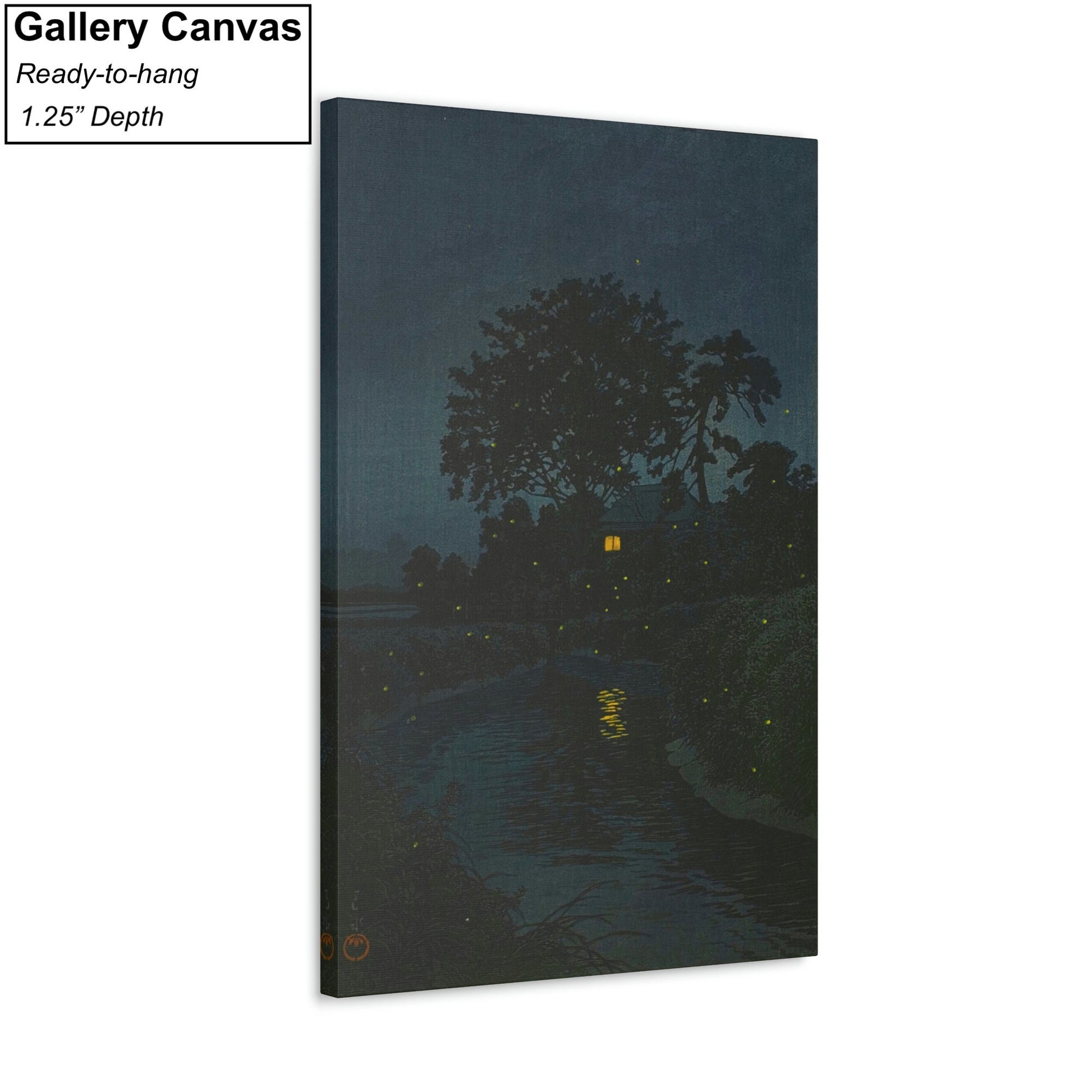 Fireflies at Minuma River in Omiya by Kawase Hasui Canvas