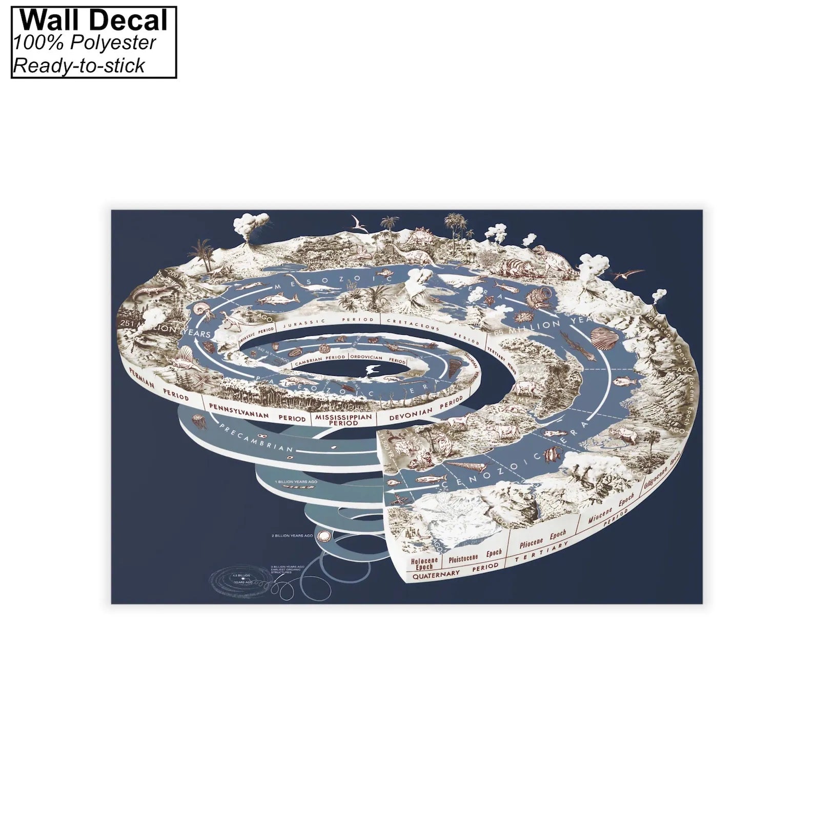 Geological Time Scale Spiral Wall Decal