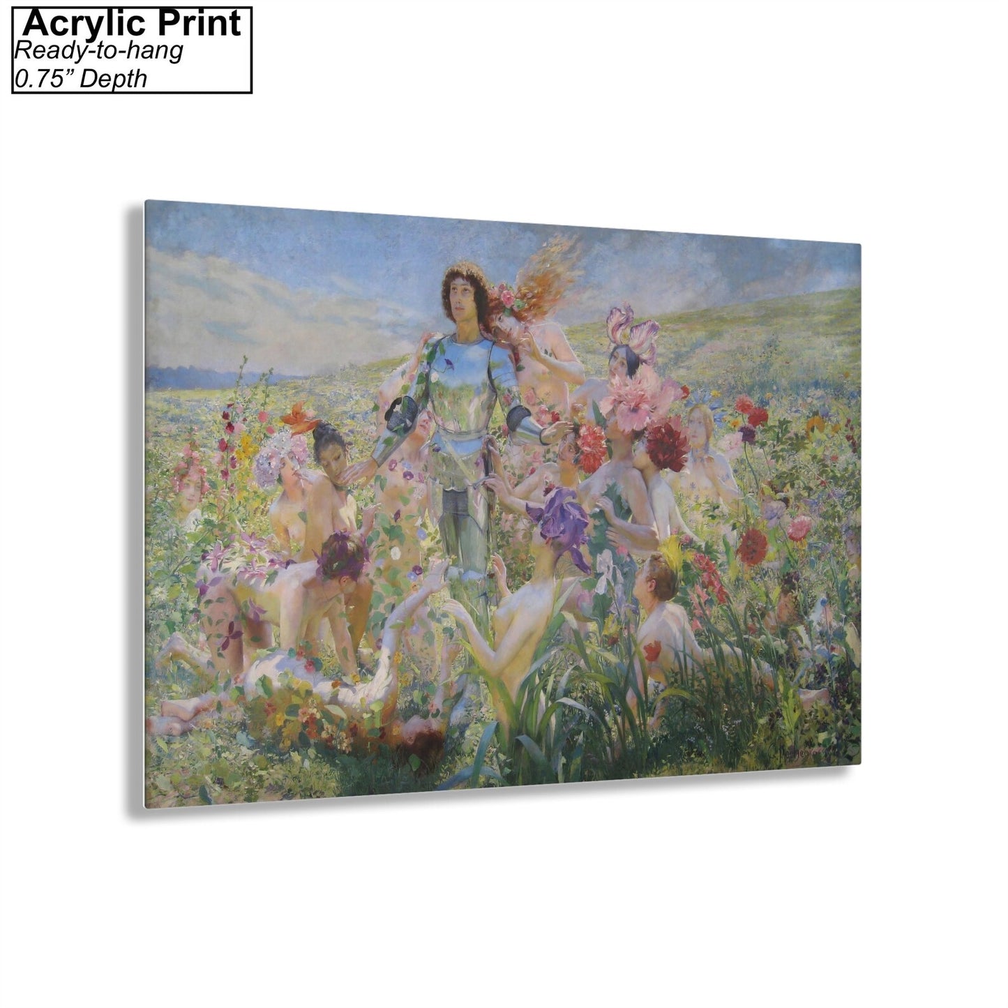 Georges Rochegrosse Le Chevalier aux Fleurs Acrylic Print