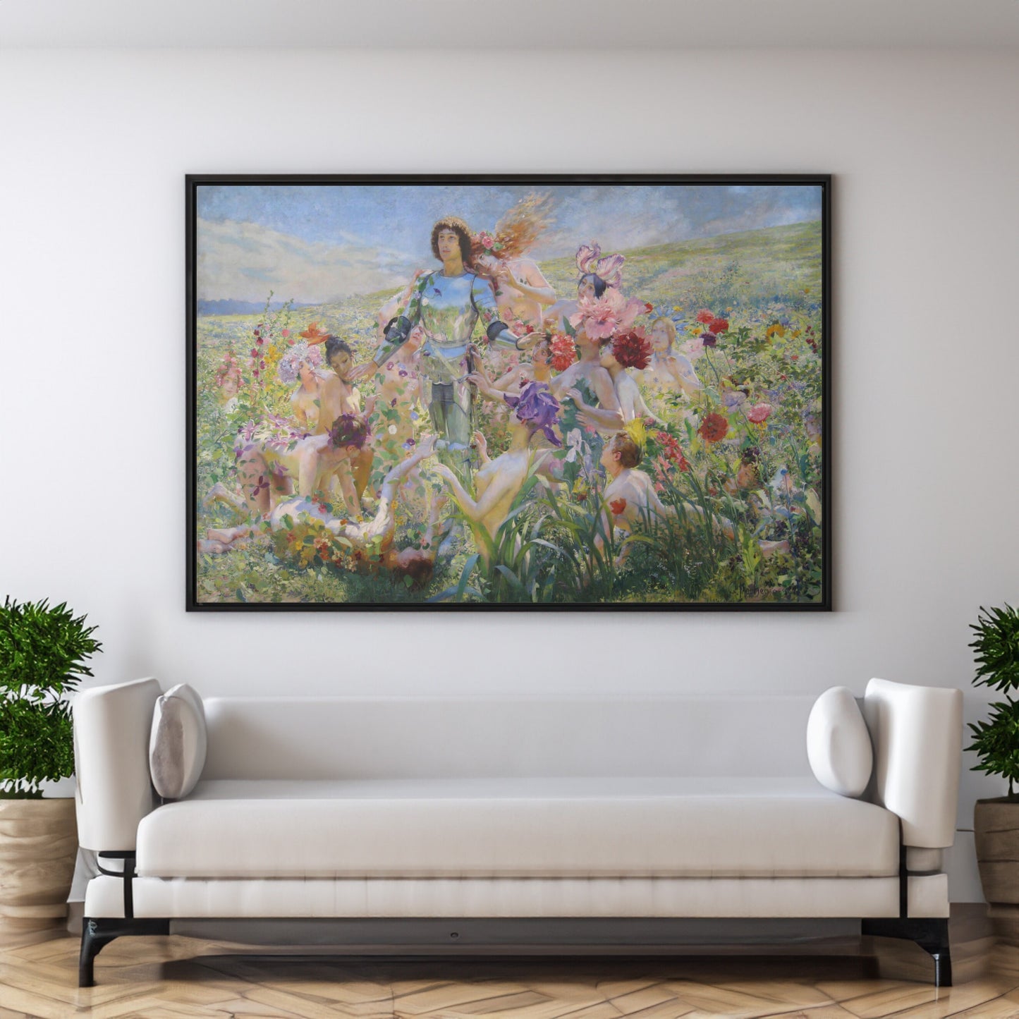 Georges Rochegrosse Le Chevalier aux Fleurs Painting Print