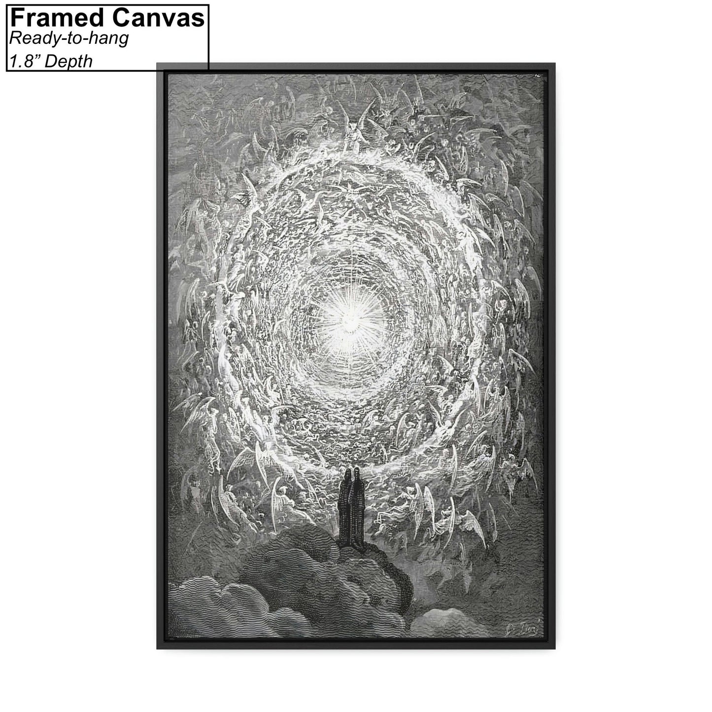 Gustave Dore Empyrean Framed Canvas