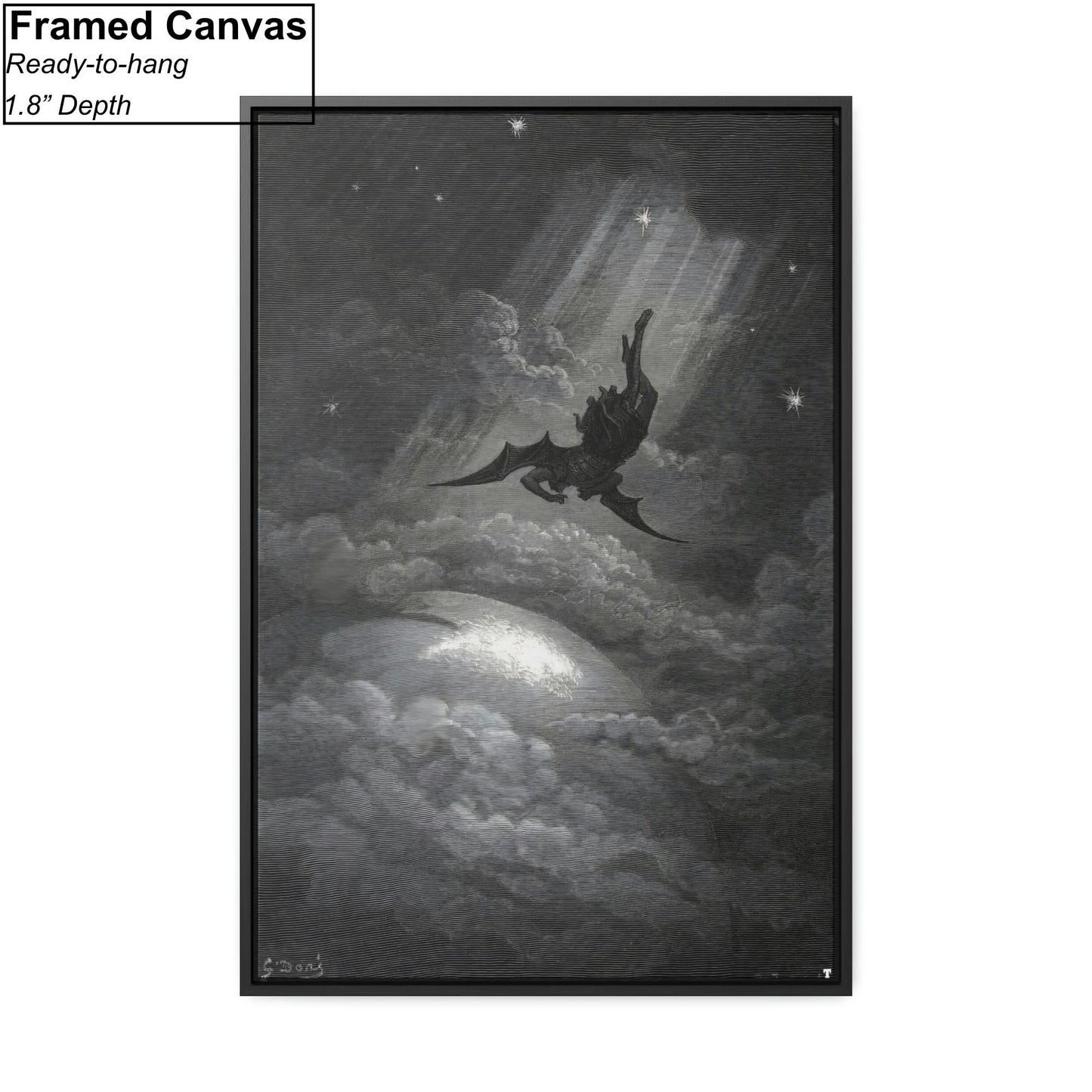 Gustave Dore Paradise Lost Framed Canvas