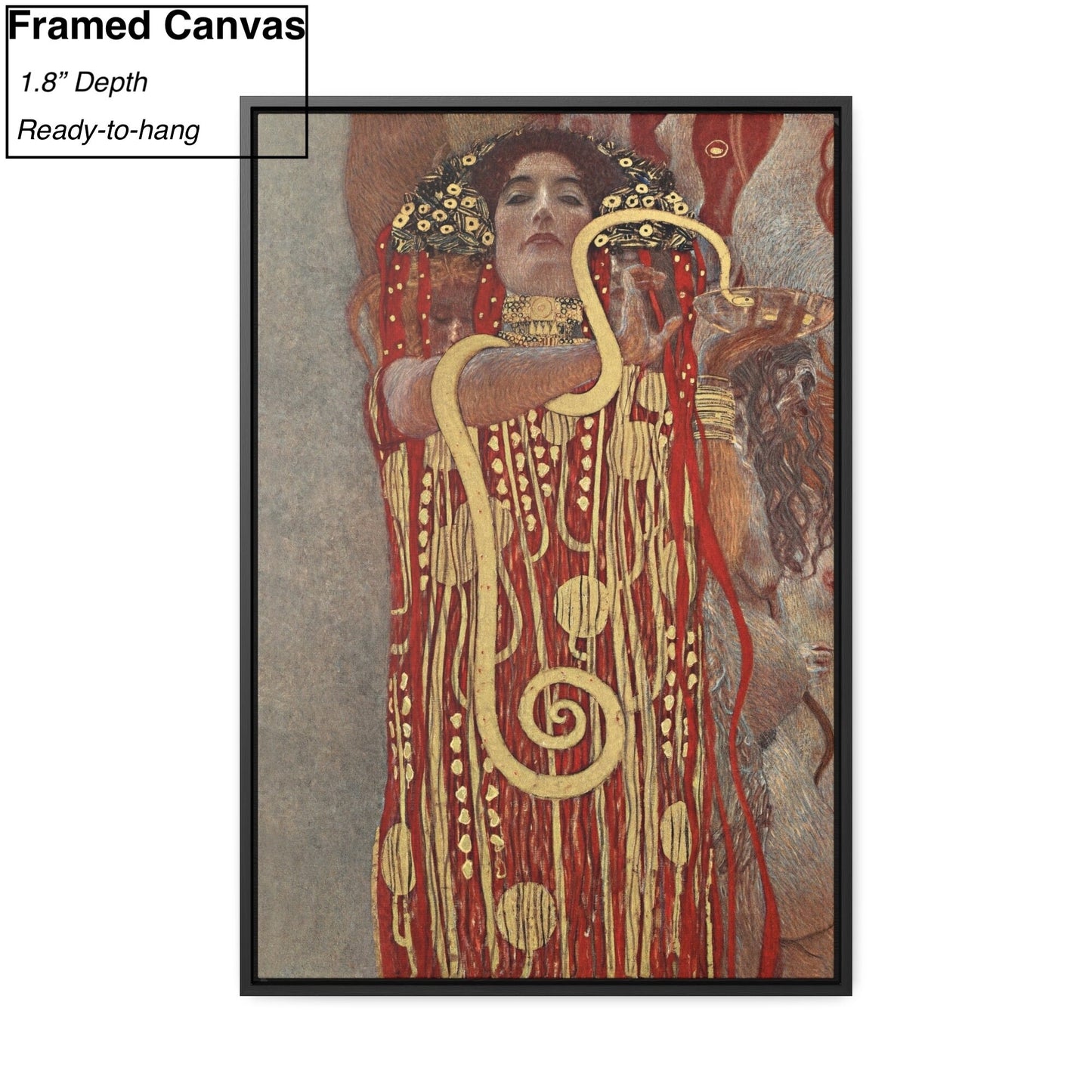 Gustav Klimt Hygieia Framed Canvas