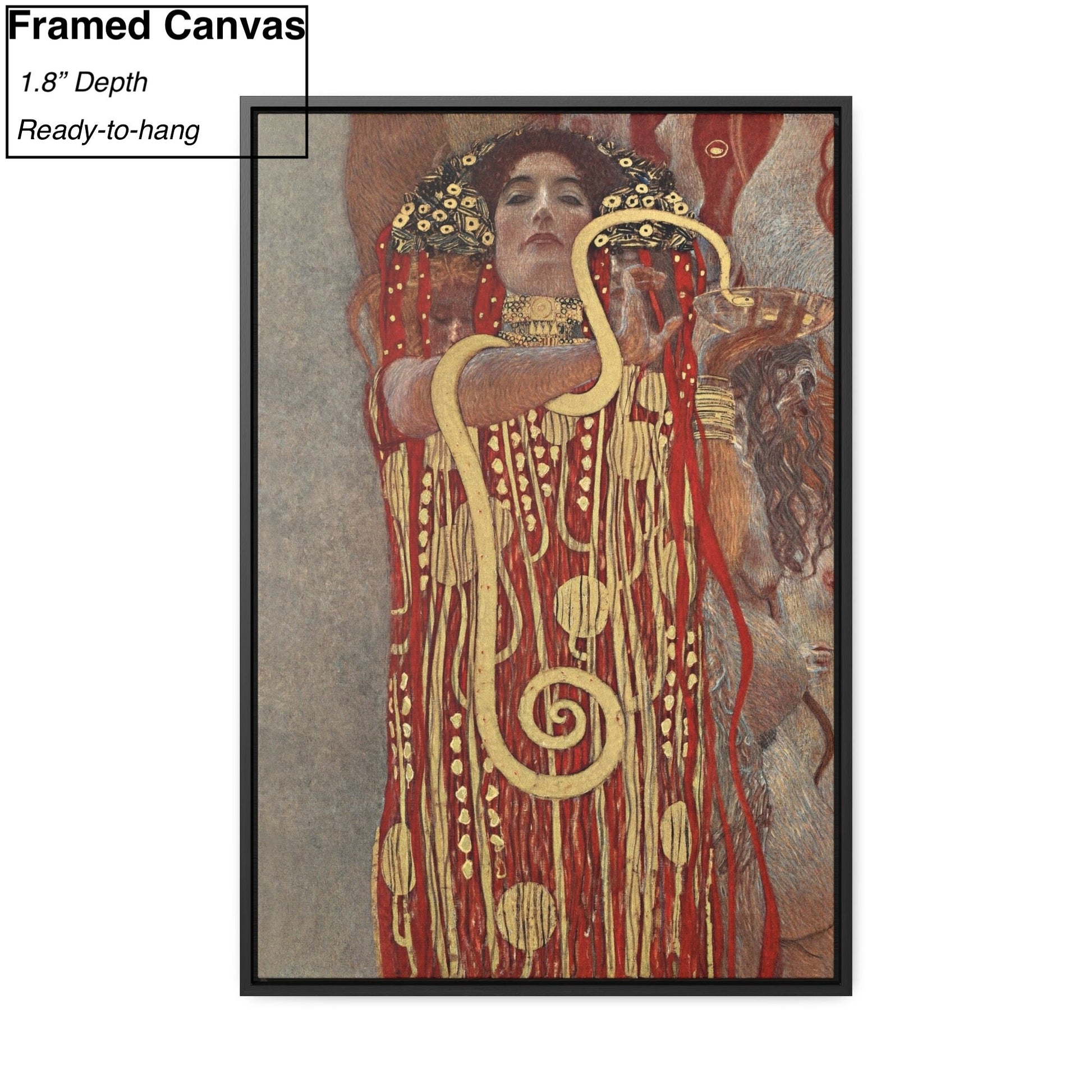 Gustav Klimt Hygieia Framed Canvas