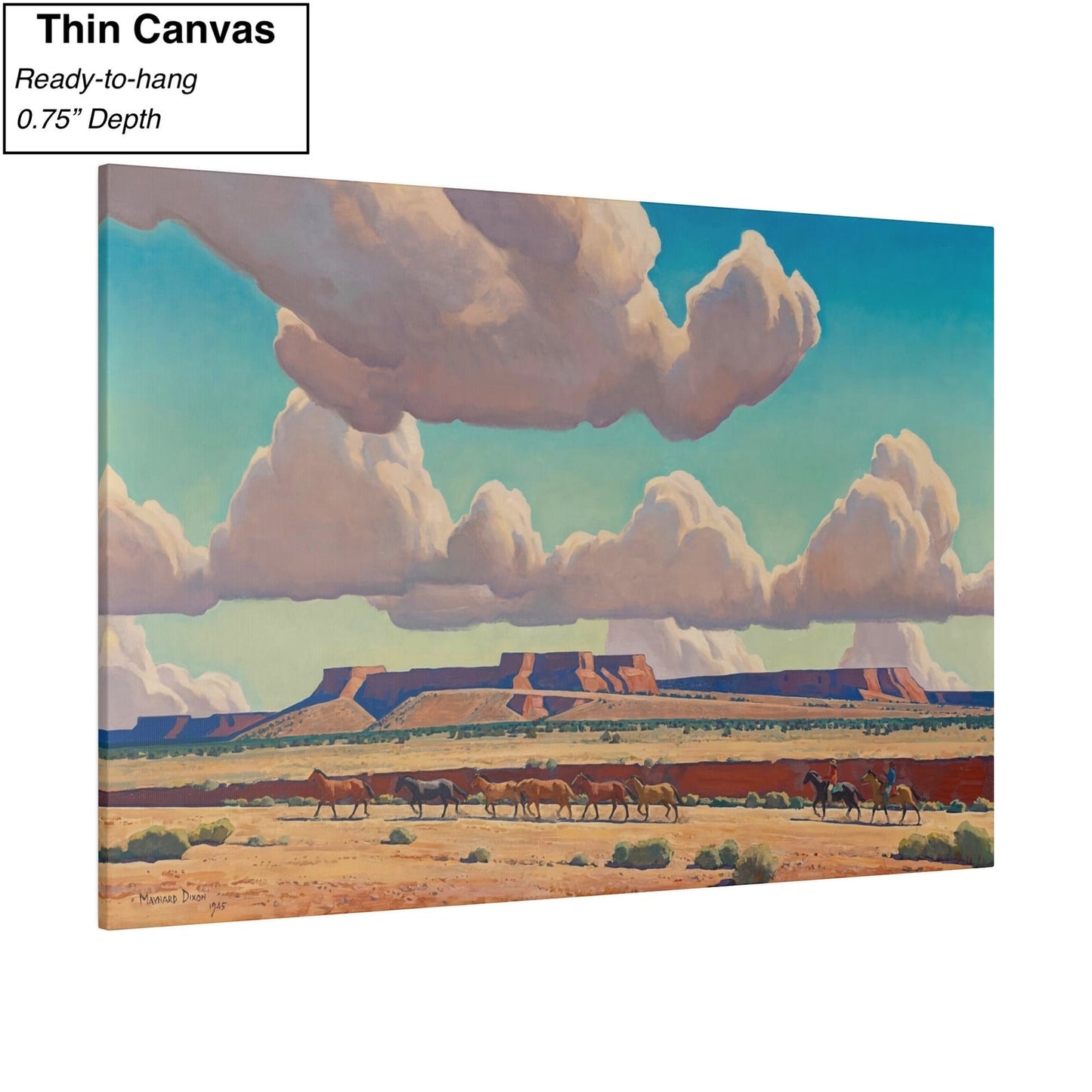 Maynard Dixon Wide Lands of the Navajo Canvas/Poster Wall Art Reproduction