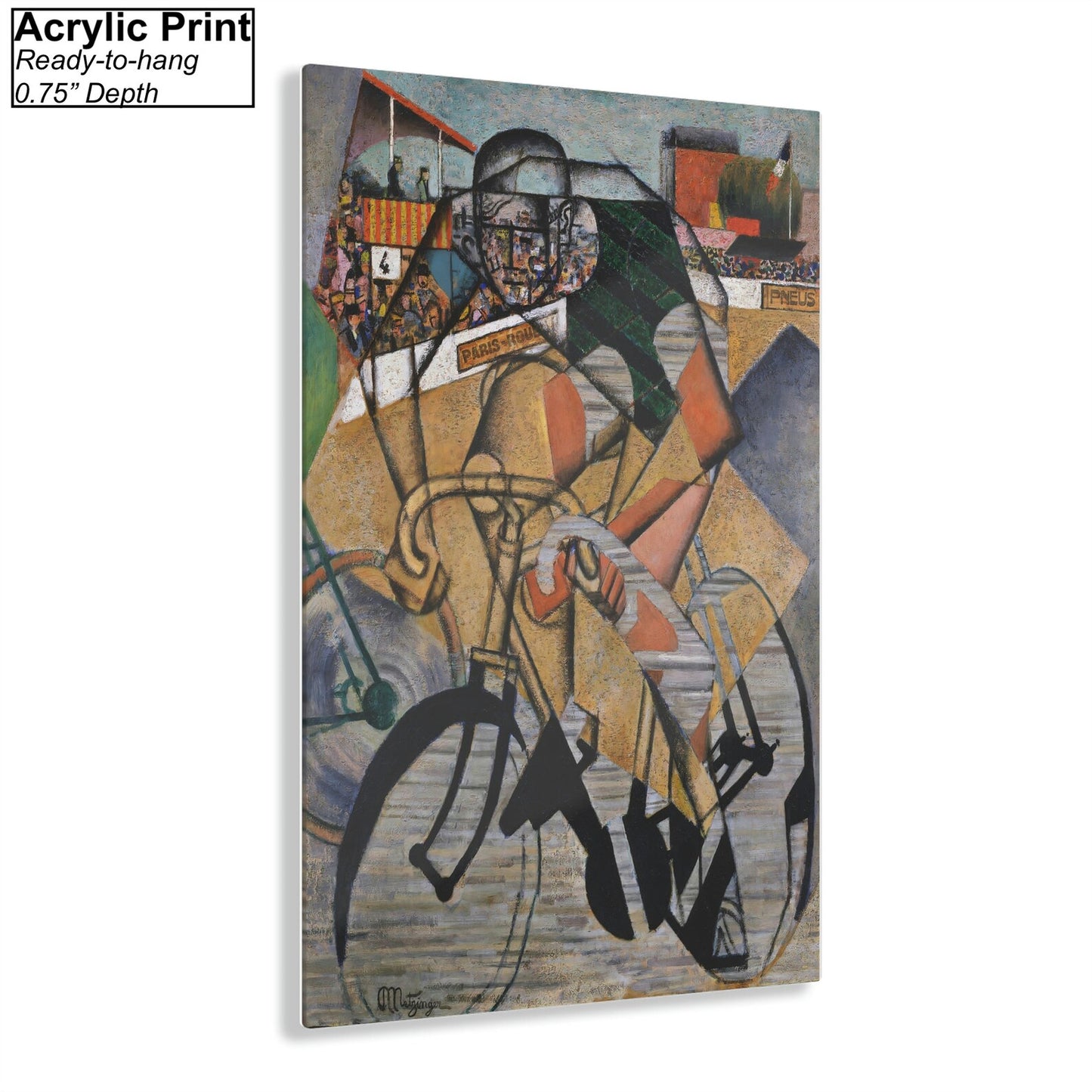 Jean Metzinger At the Cycle Race Track Canvas/Poster Wall Art Reproduction