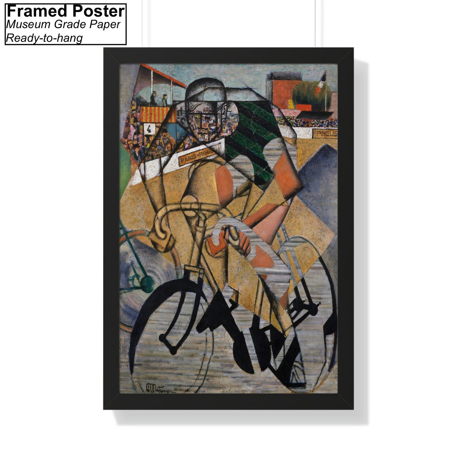 Jean Metzinger At the Cycle Race Track Framed Poster