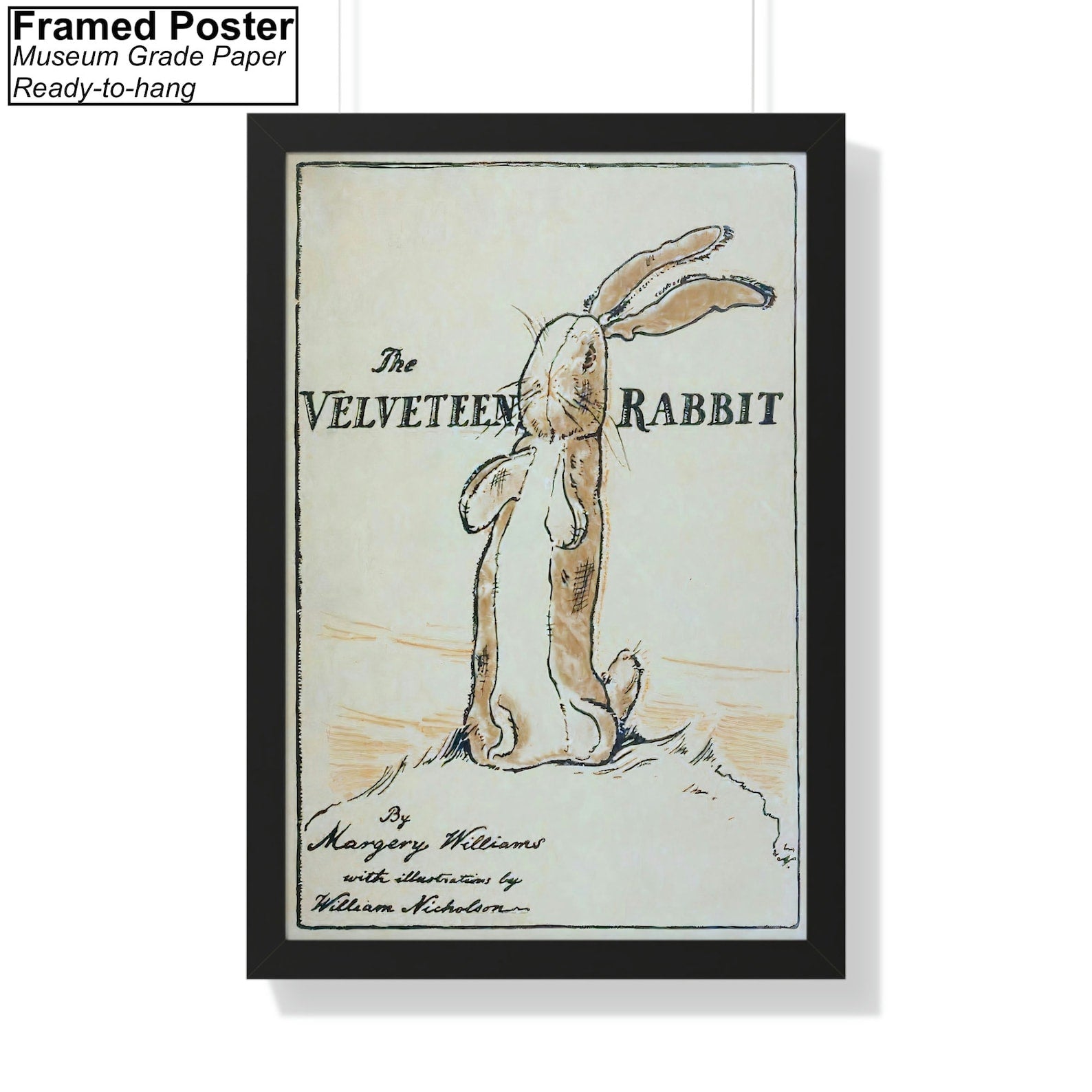 The Velveteen Rabbit Book Cover Framed Poster