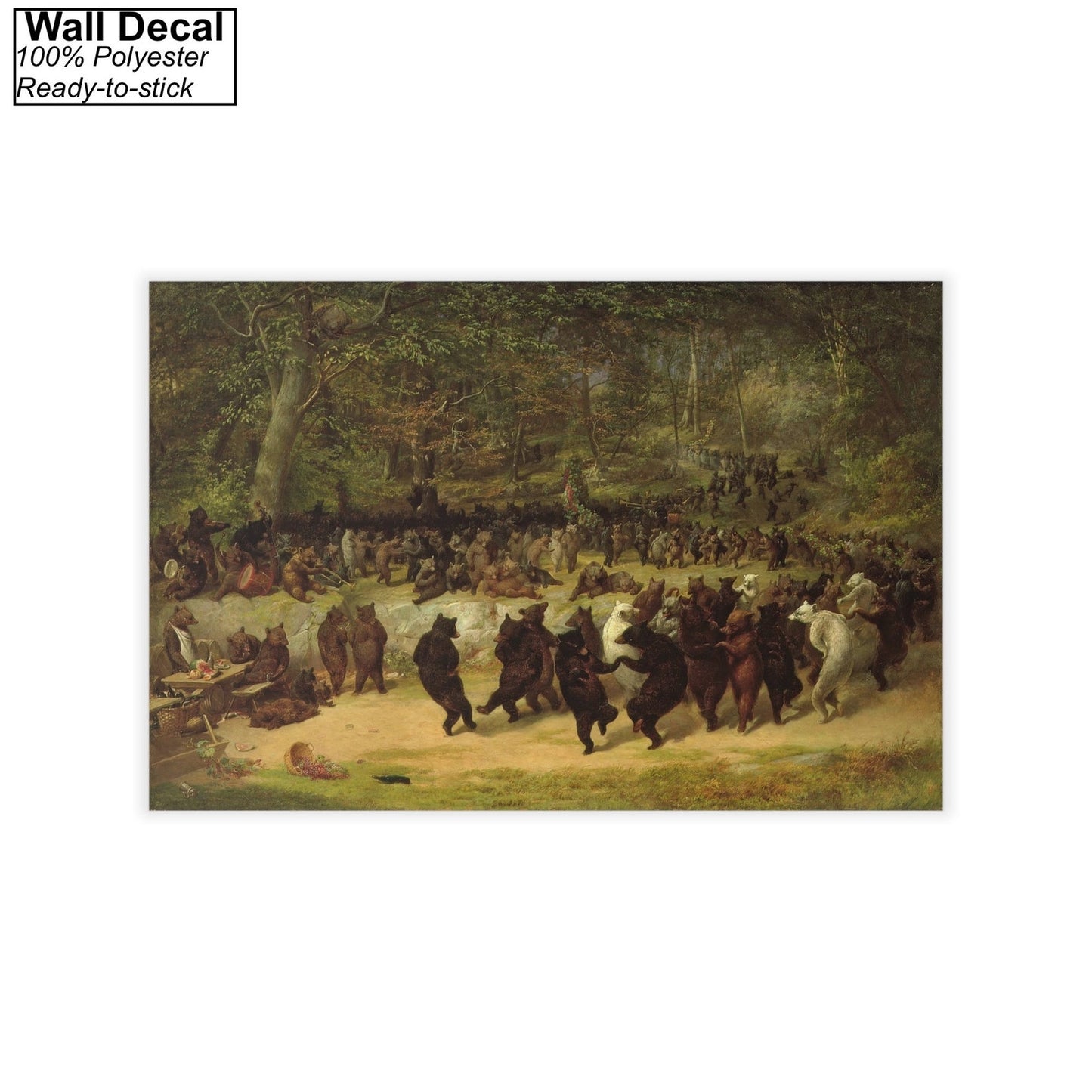 The Bear Dance by William Holbrook Beard Canvas/Poster Wall Art Reproduction, Animal Painting Print