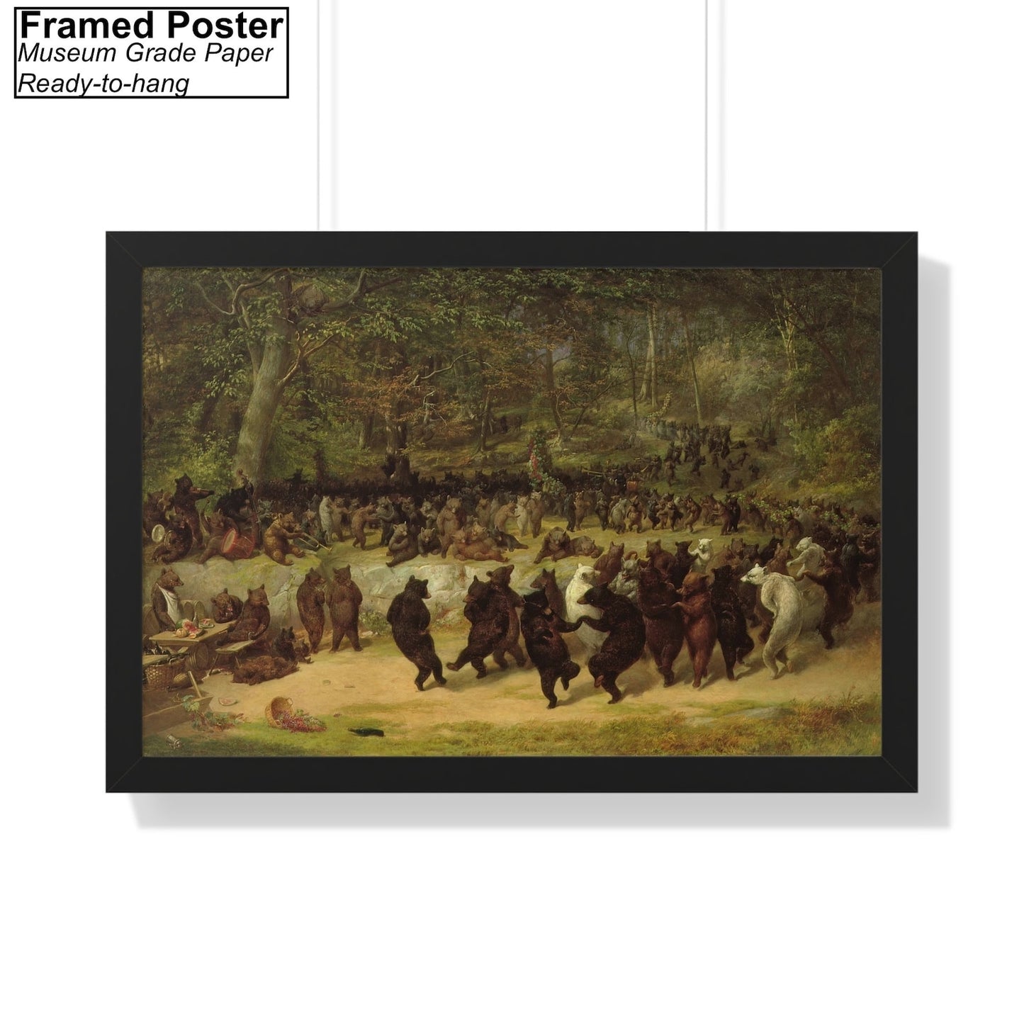 The Bear Dance by William Holbrook Beard Framed Poster