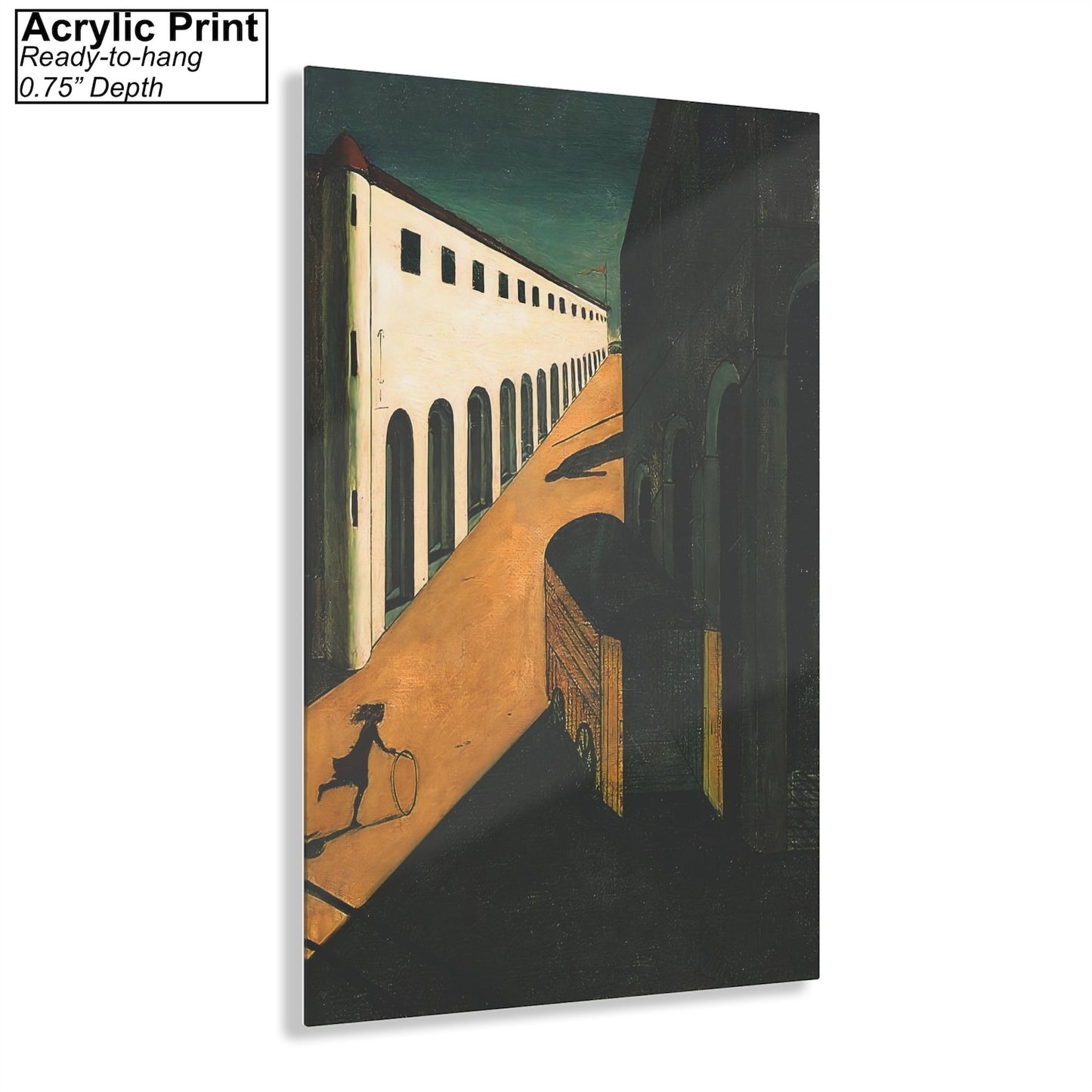 Giorgio de Chirico Mystery and Melancholy of a Street Canvas/Poster Wall Art Reproduction, Metaphysical Painting Print