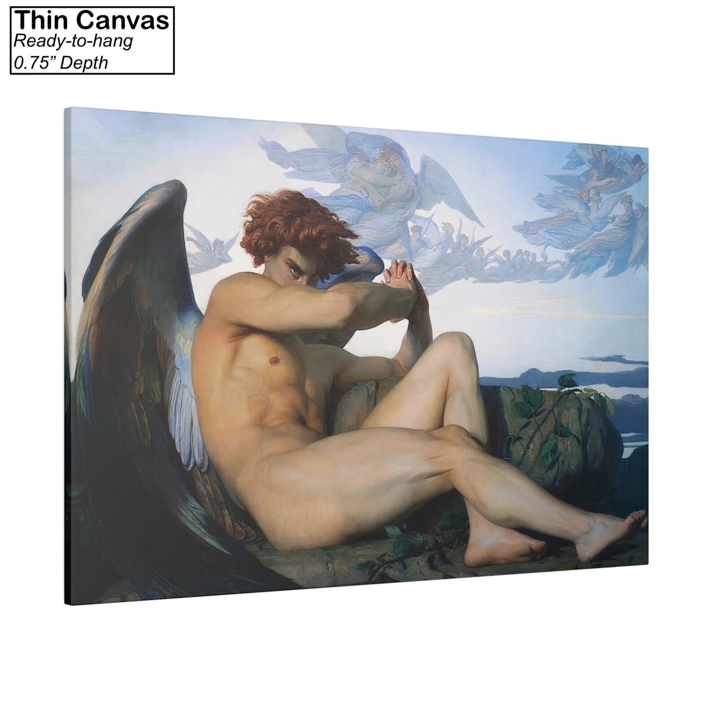 Fallen Angel by Alexandre Cabanel Canvas/Poster Wall Art Reproduction, Vintage French Painting Print