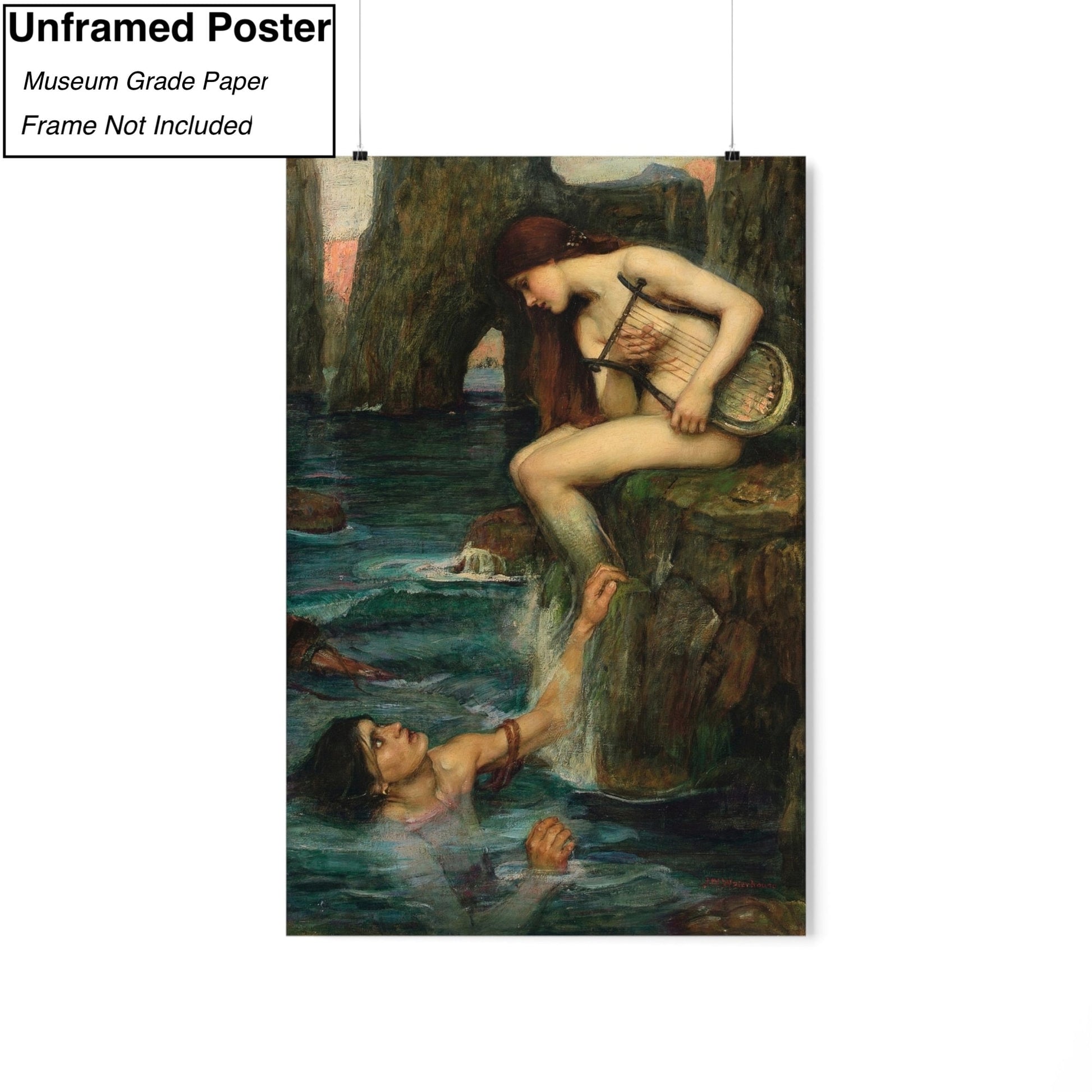 John William Waterhouse The Siren Poster