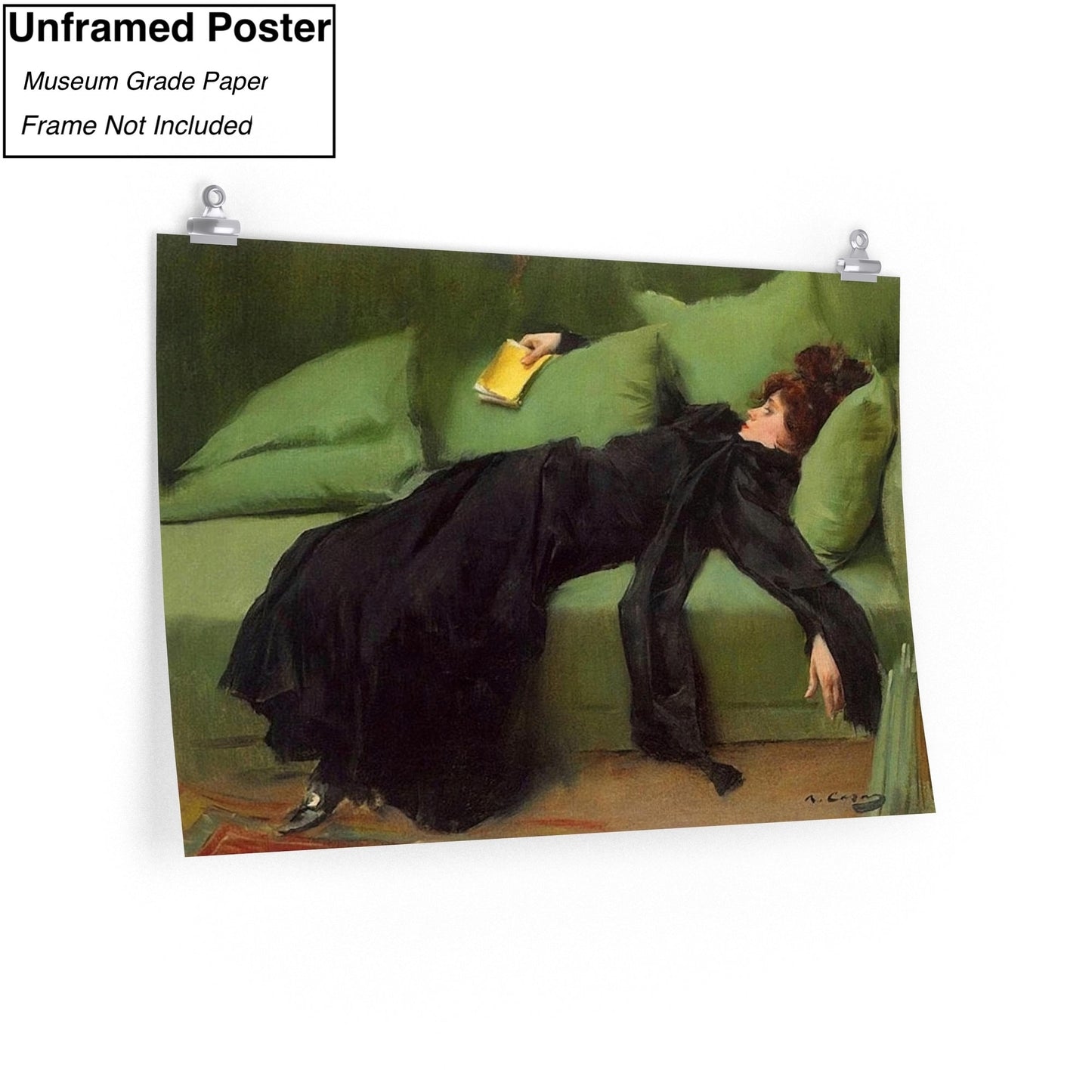 Ramon Casas Decadent Young Woman Poster