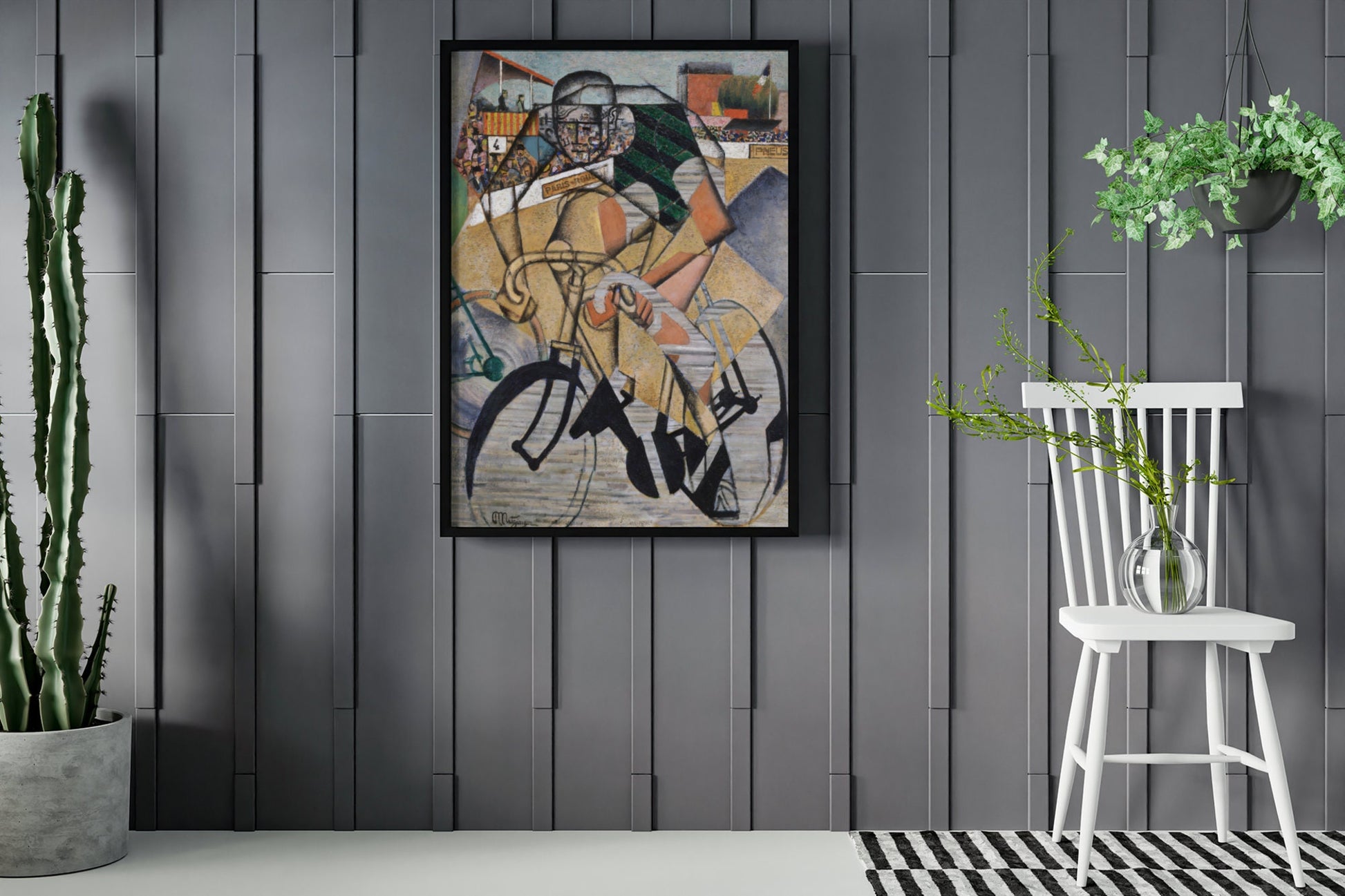 Jean Metzinger At the Cycle Race Track Painting Print