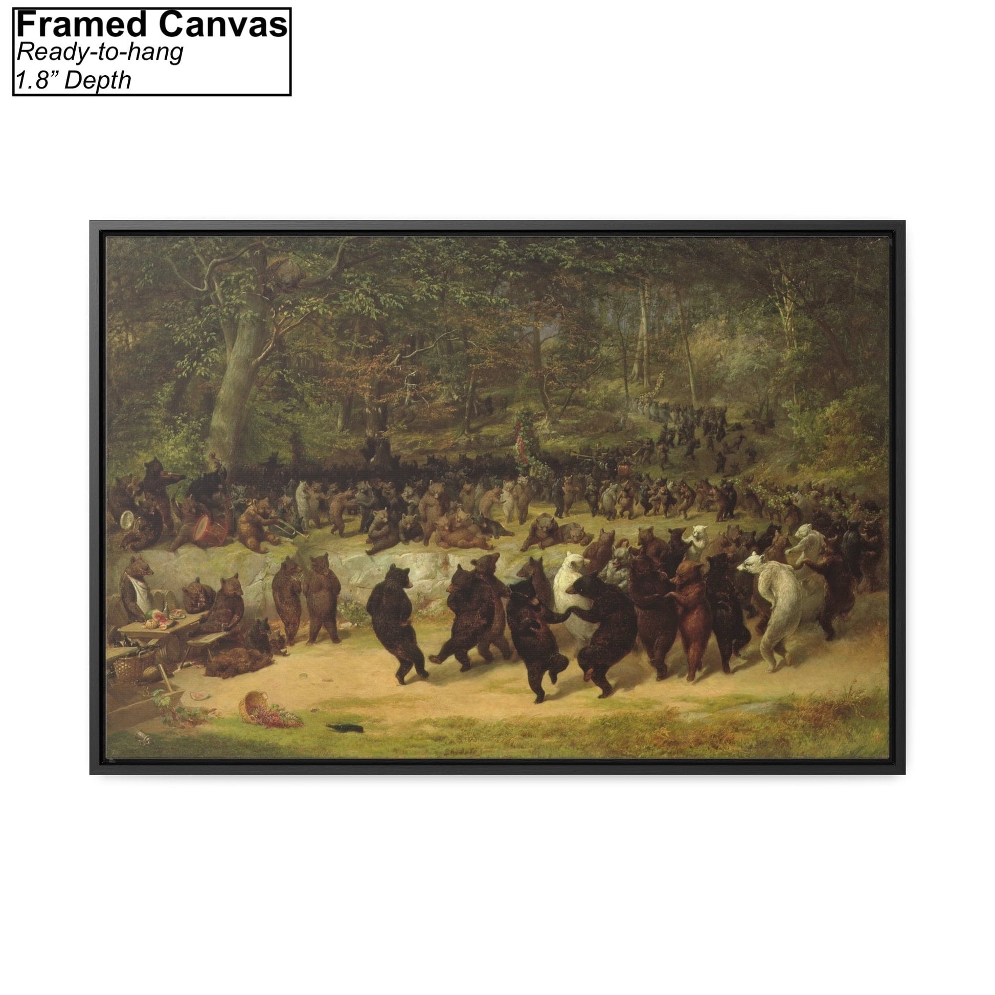 The Bear Dance by William Holbrook Beard Framed Canvas