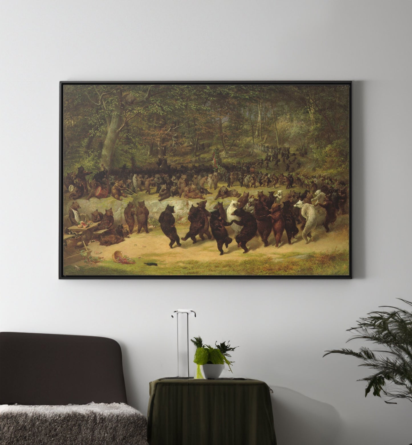 William Holbrook Beard The Bear Dance Painting Print