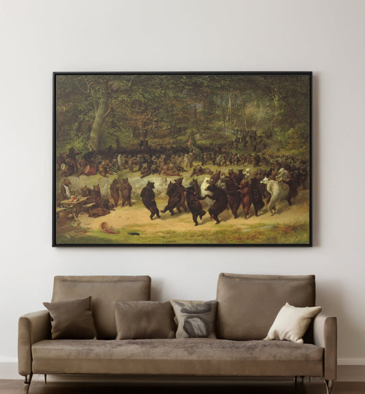 The Bear Dance by William Holbrook Beard Canvas Wall Art