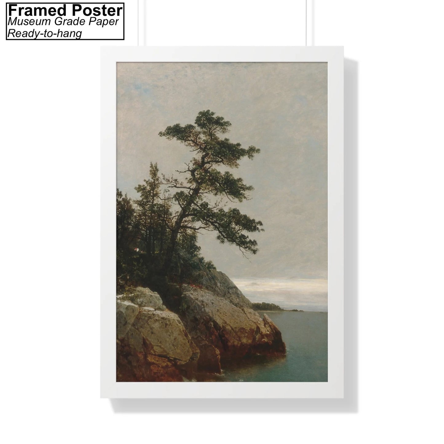 John Frederick Kensett The Old Pine Framed Poster