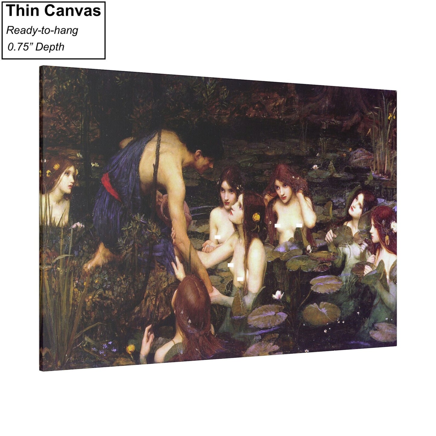 John William Waterhouse Hylas and the Nymphs Canvas Print