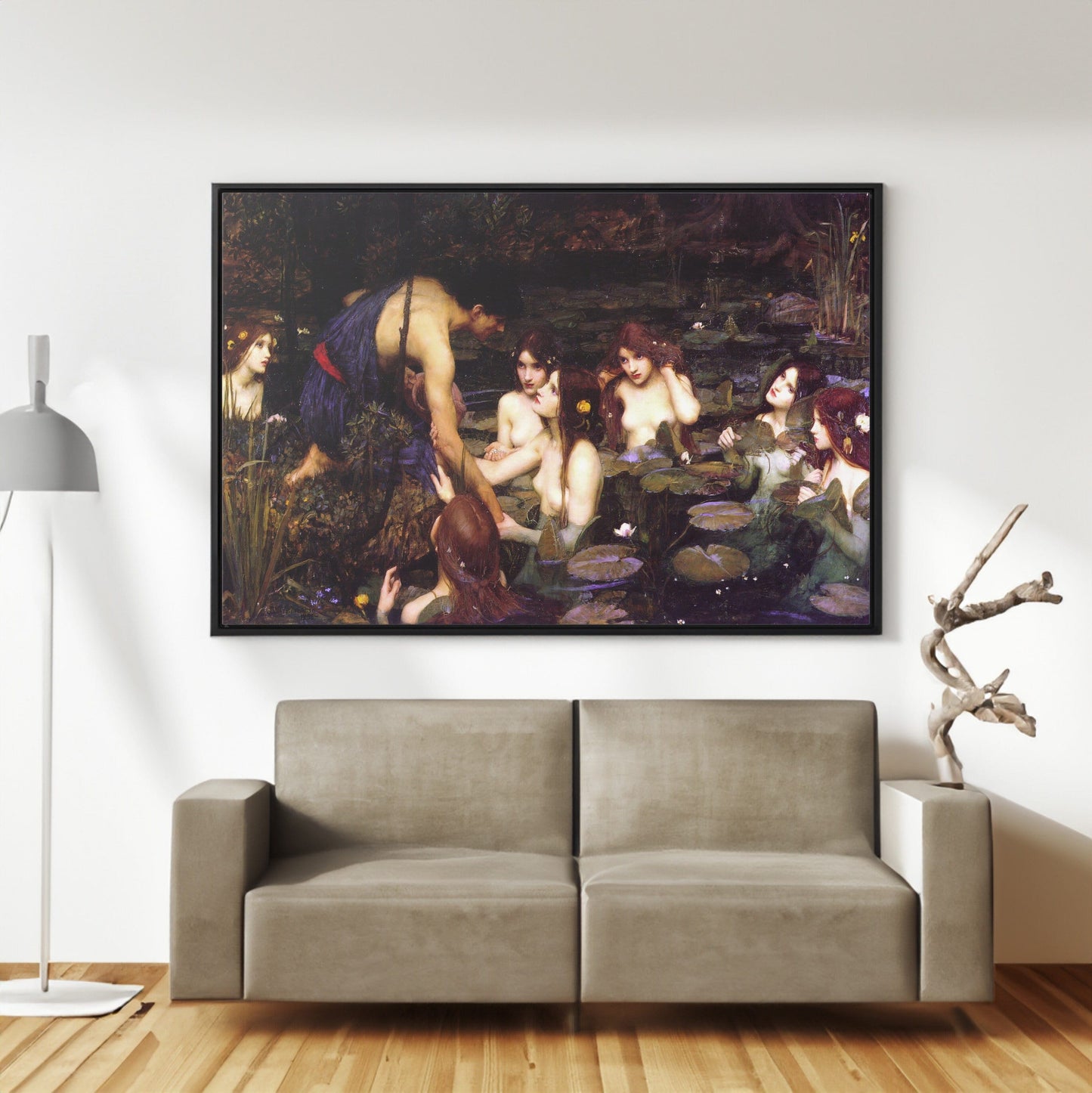 John William Waterhouse Hylas and the Nymphs Canvas Wall Art