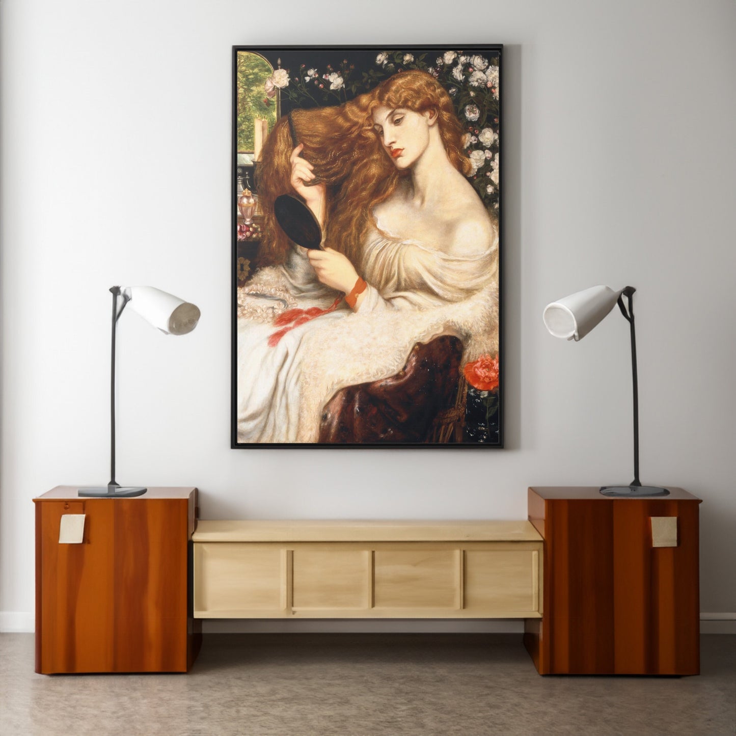 Lady Lilith by Dante Gabriel Rossetti Canvas Wall Art