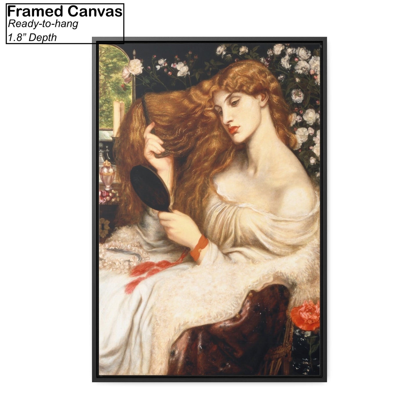 Lady Lilith by Dante Gabriel Rossetti Framed Canvas