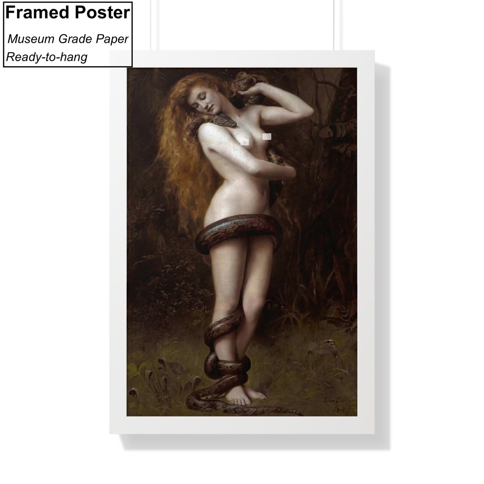 Lilith by John Collier Framed Poster
