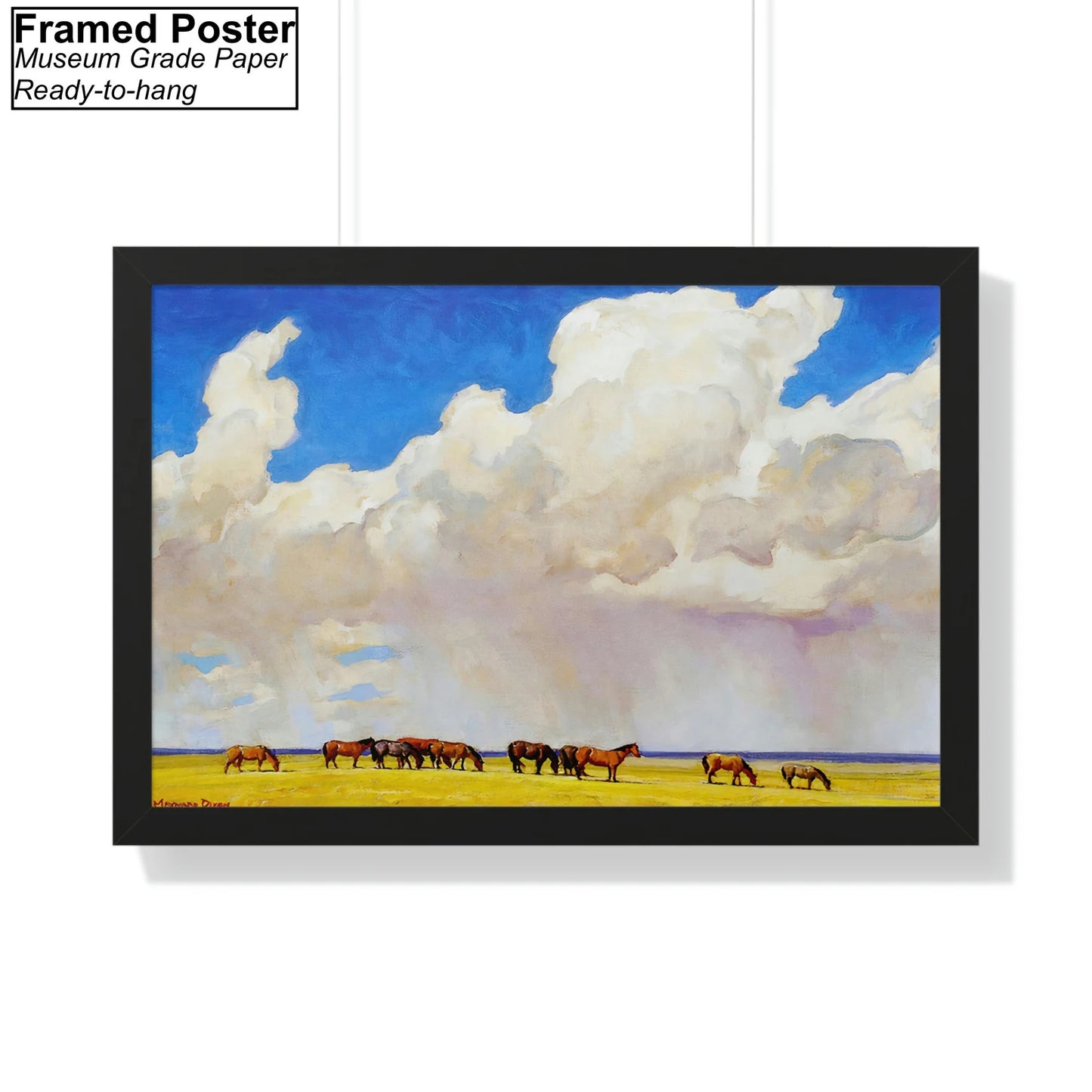 Maynard Dixon Prairie Shower Framed Poster