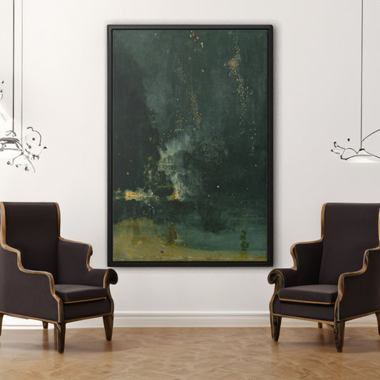 Nocturne in Black and Gold The Falling Rocket by James McNeill Whistler Canvas Wall Art