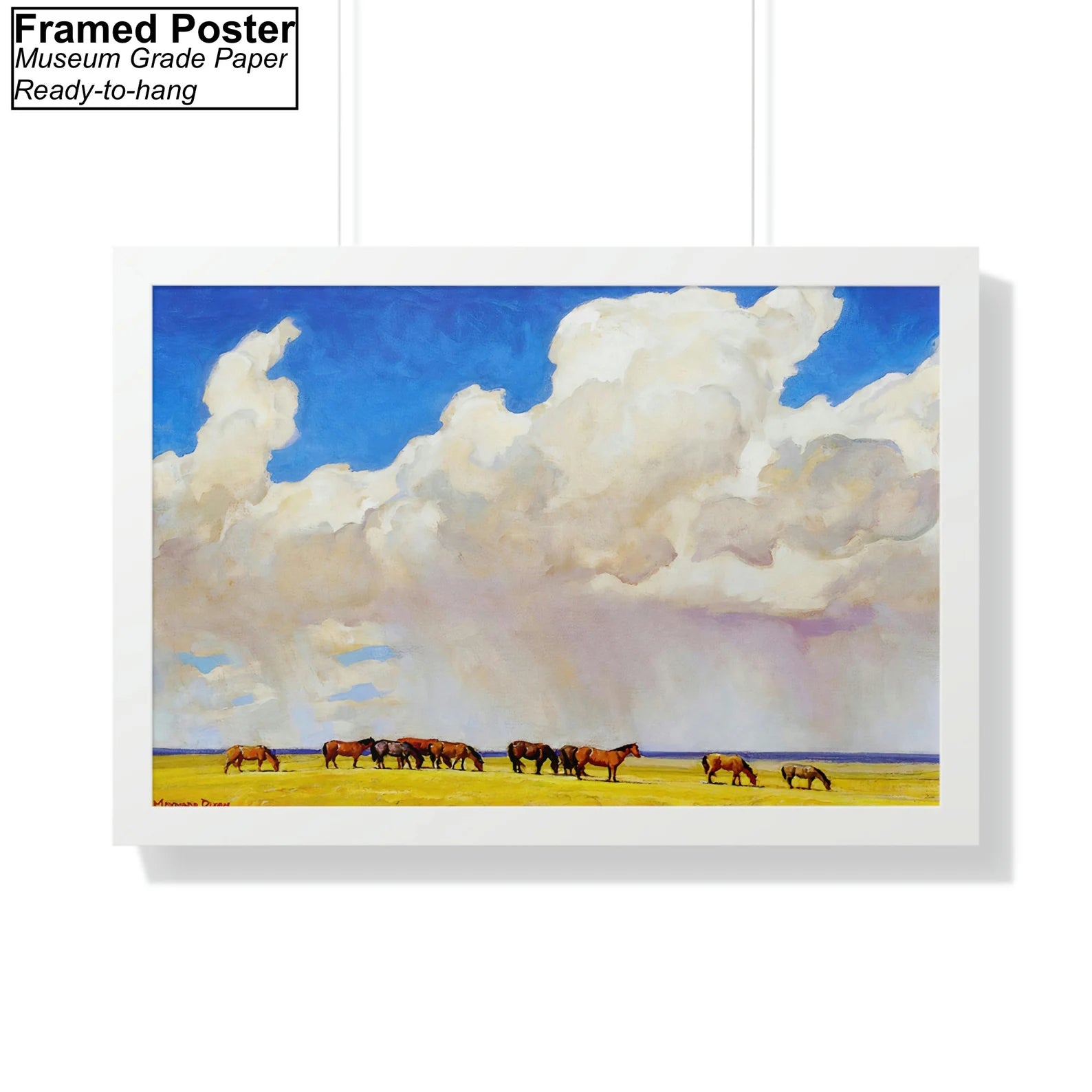 Prairie Shower by Maynard Dixon Framed Poster