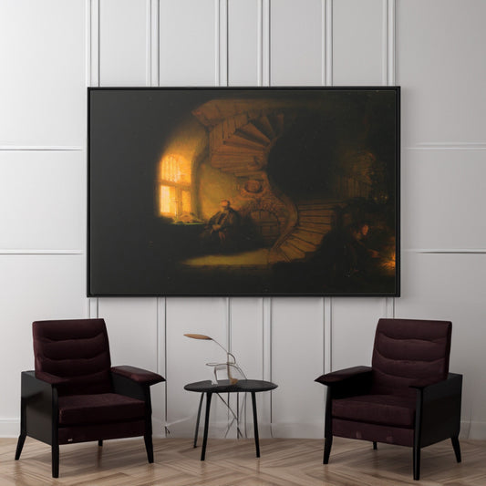 Rembrandt The Philosopher in Meditation Canvas Wall Art