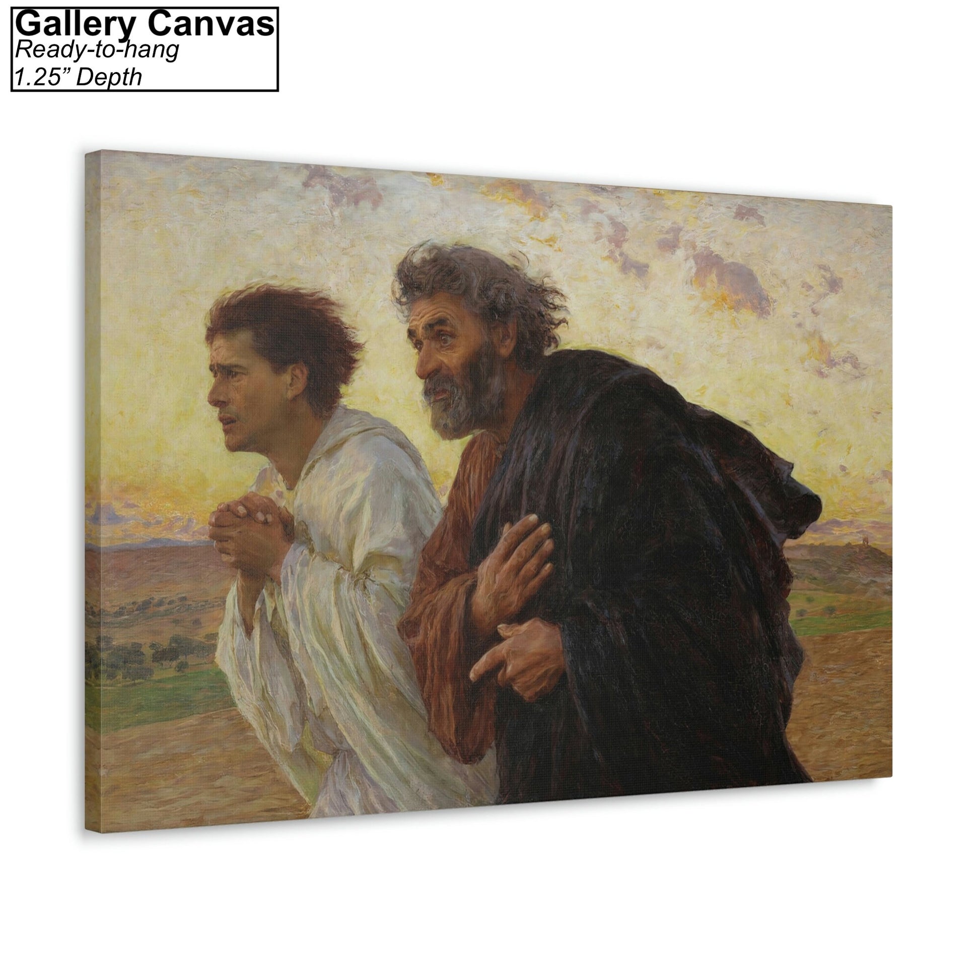 The Disciples Peter and John Running to the Tomb on the Morning of the Resurrection Canvas